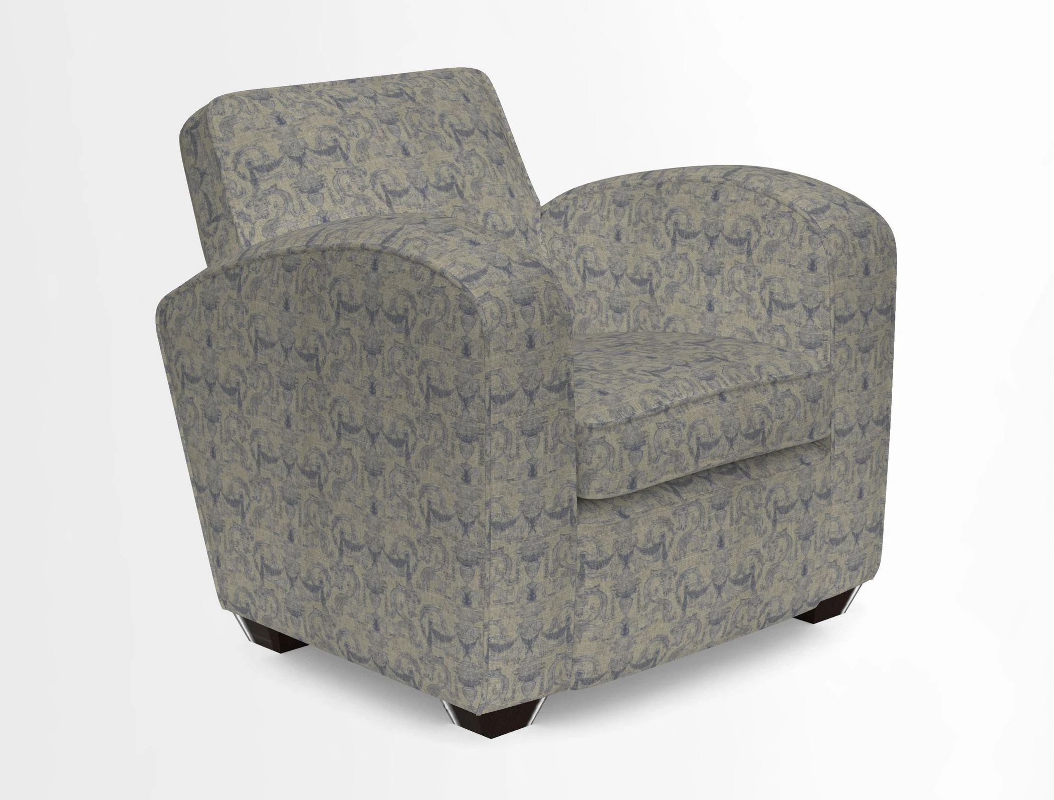 Montmartre Chair in V&A Brompton Collection Ikat Morning Blue