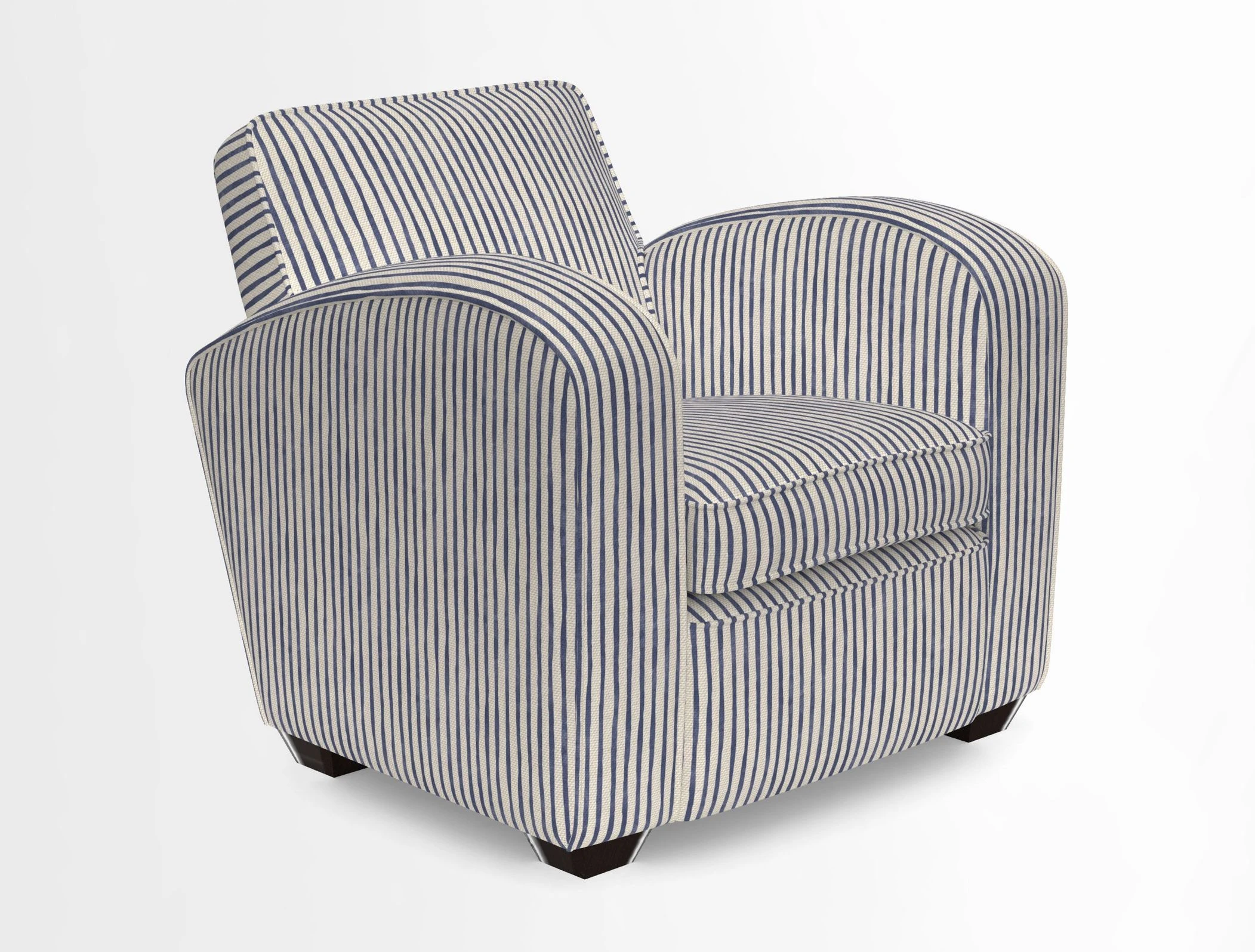 Montmartre Chair in V&A Brompton Collection Ikat Morning Blue