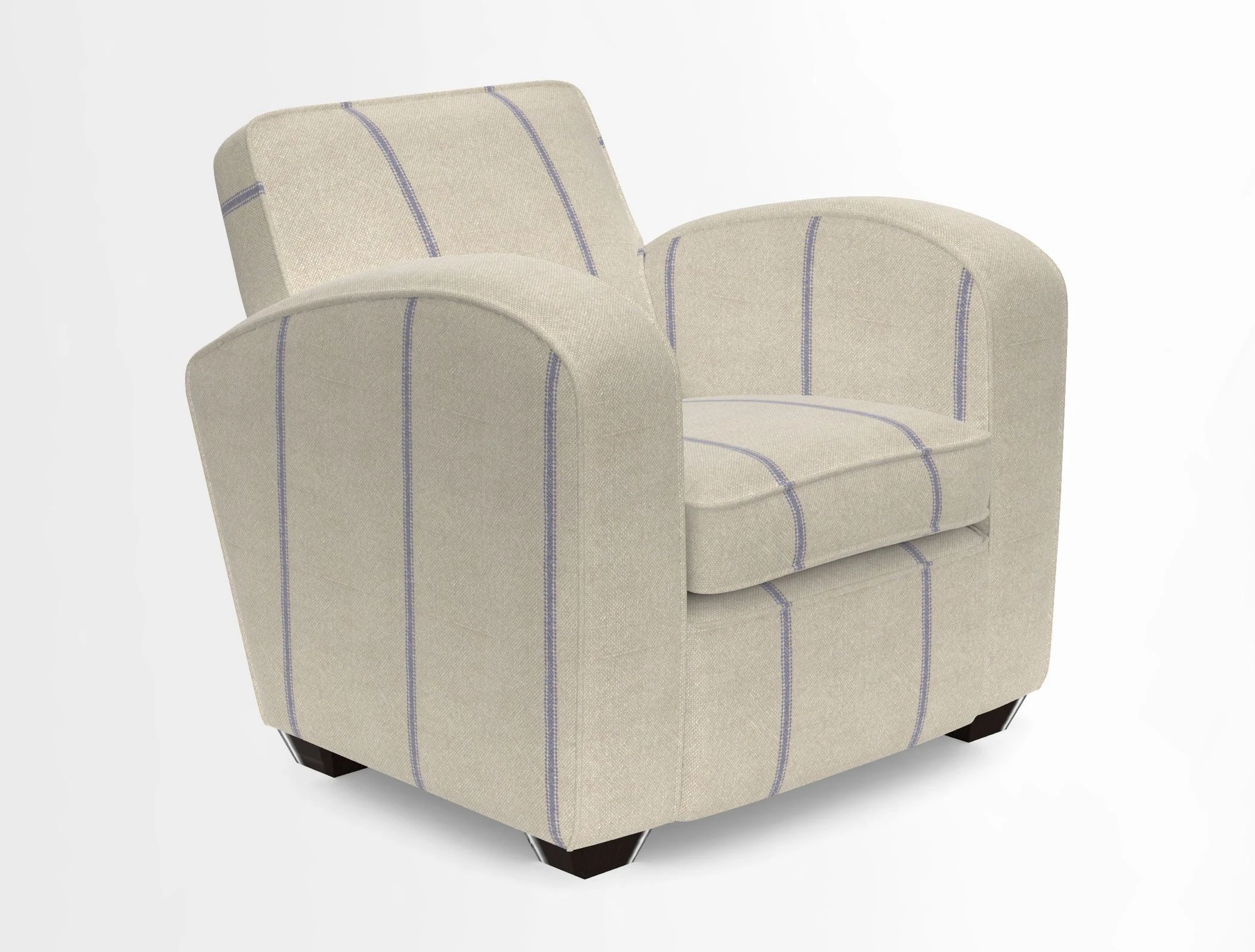 Montmartre Chair in V&A Brompton Collection Ikat Morning Blue
