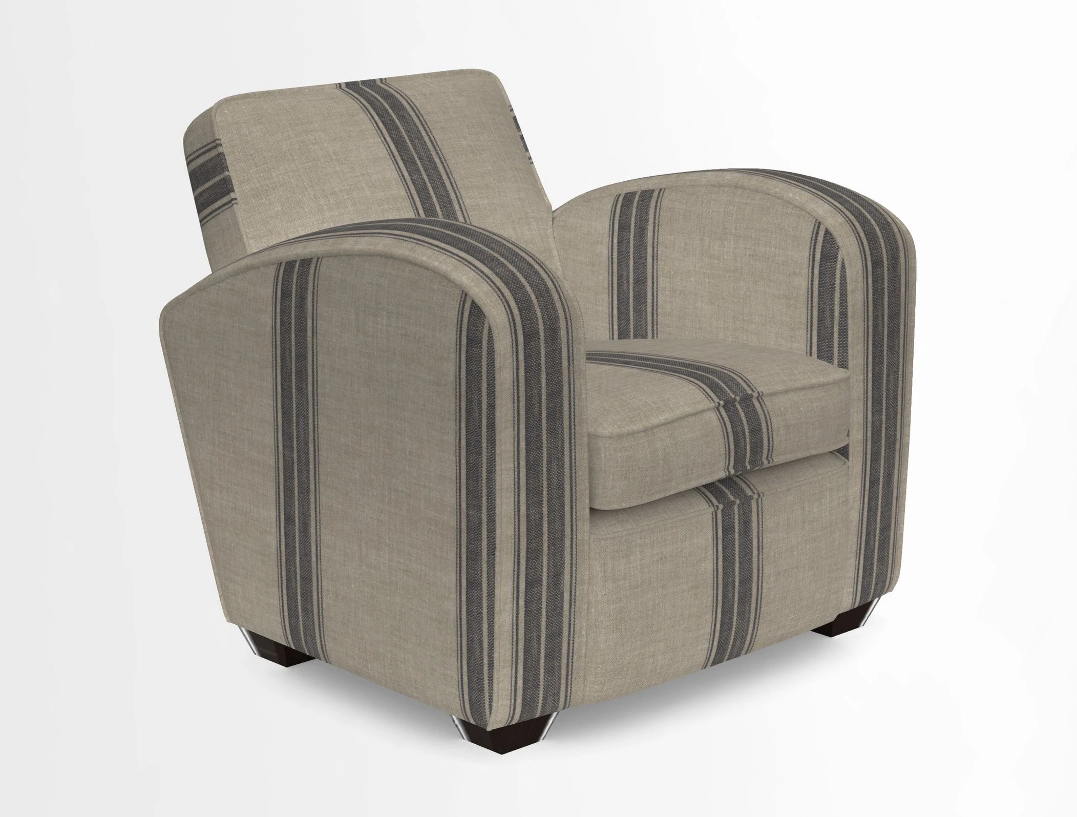 Montmartre Chair in V&A Brompton Collection Ikat Morning Blue