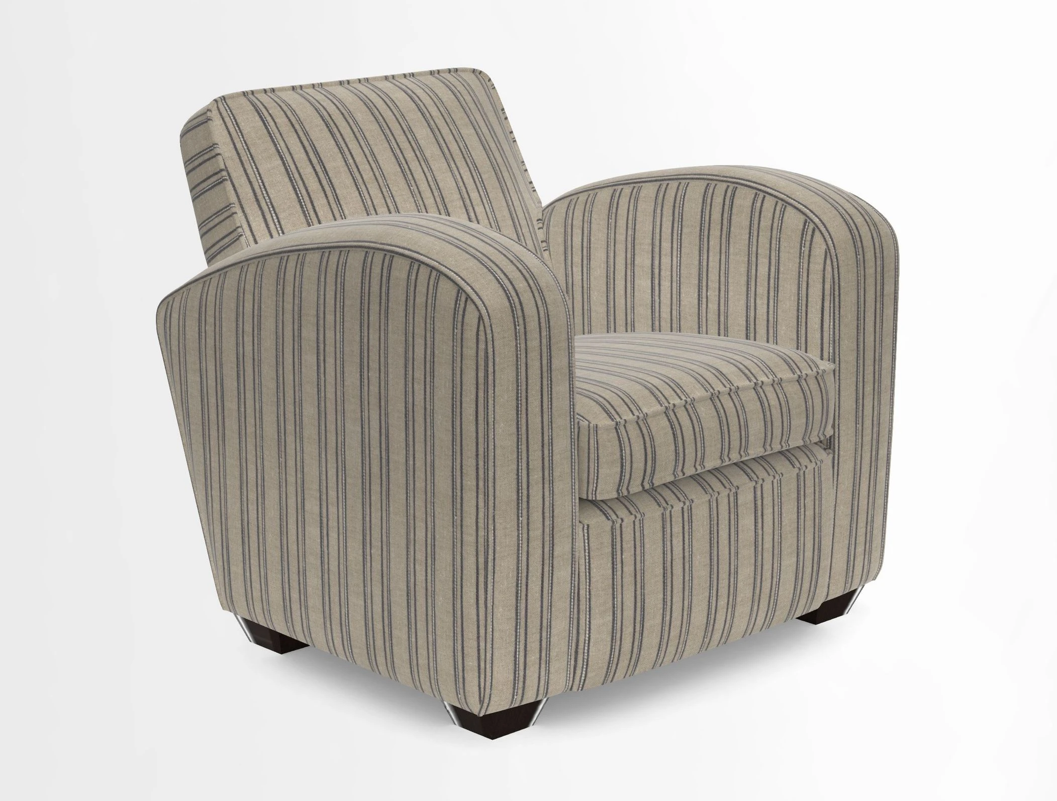 Montmartre Chair in V&A Brompton Collection Ikat Morning Blue