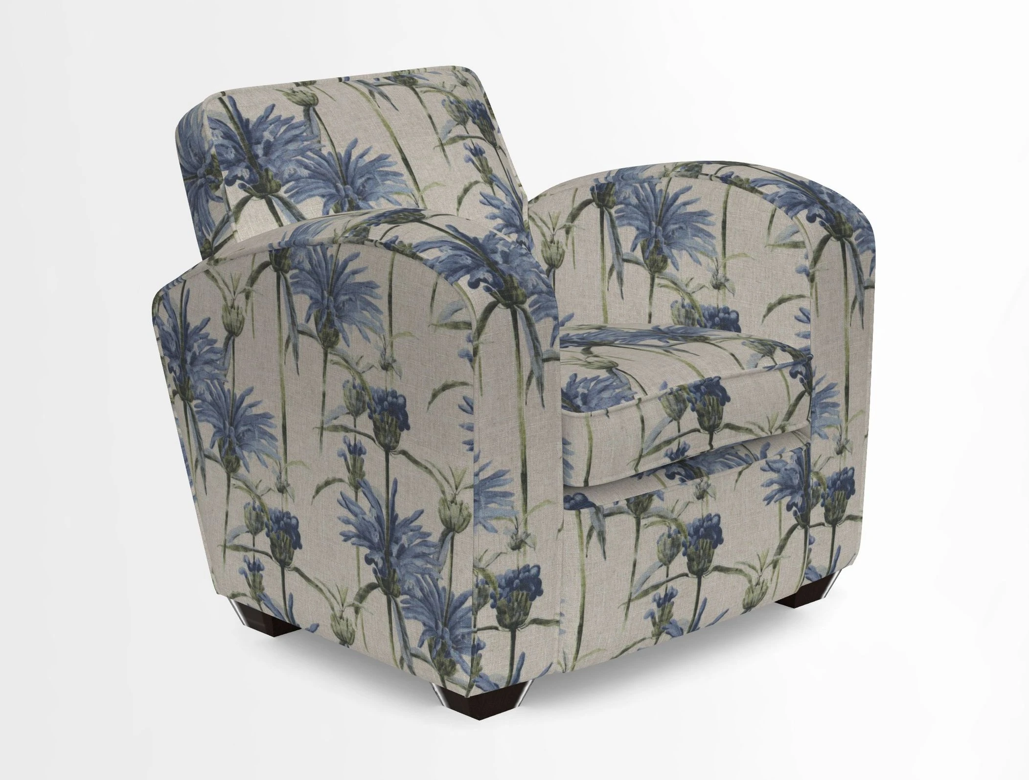 Montmartre Chair in V&A Brompton Collection Ikat Morning Blue