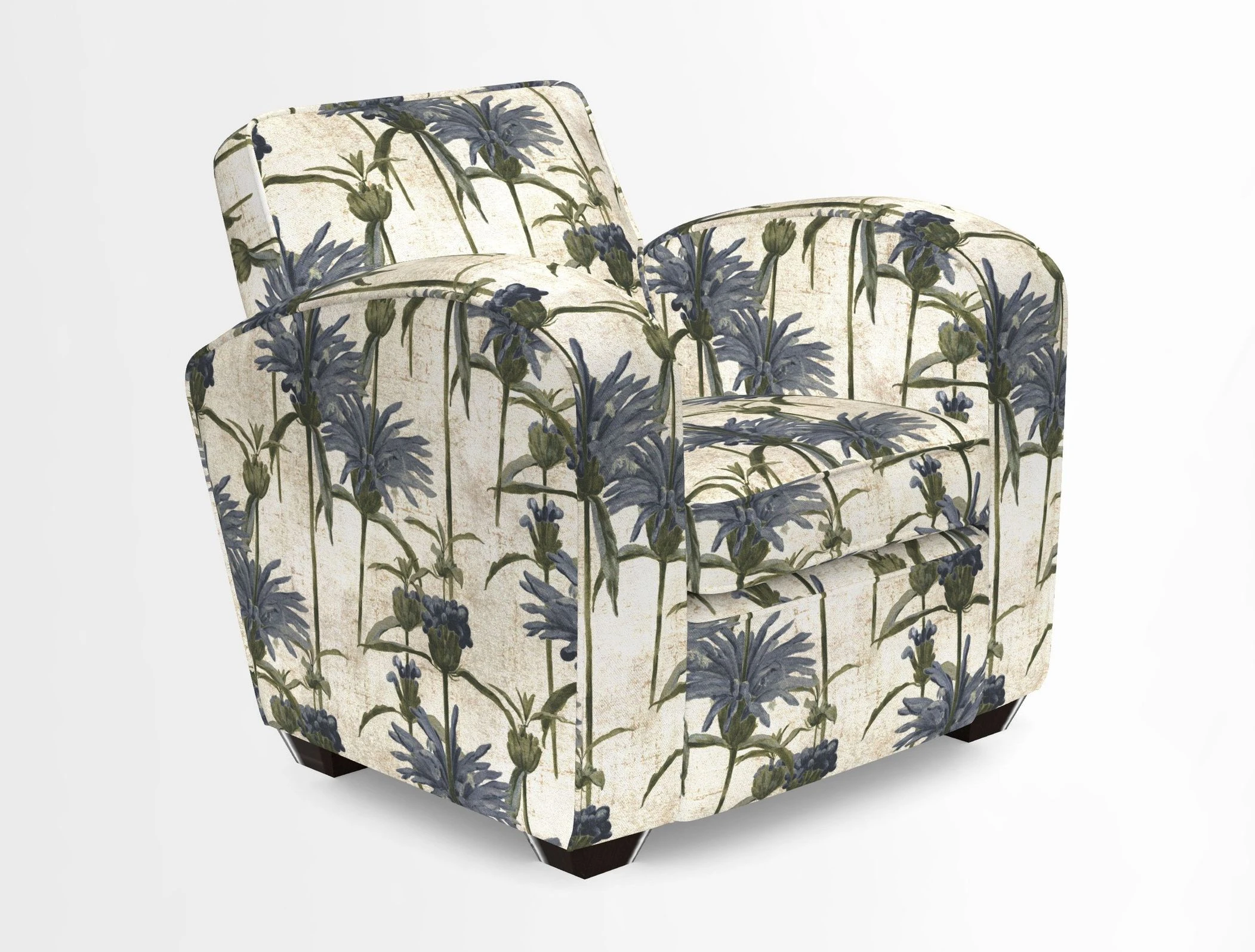 Montmartre Chair in V&A Brompton Collection Ikat Morning Blue