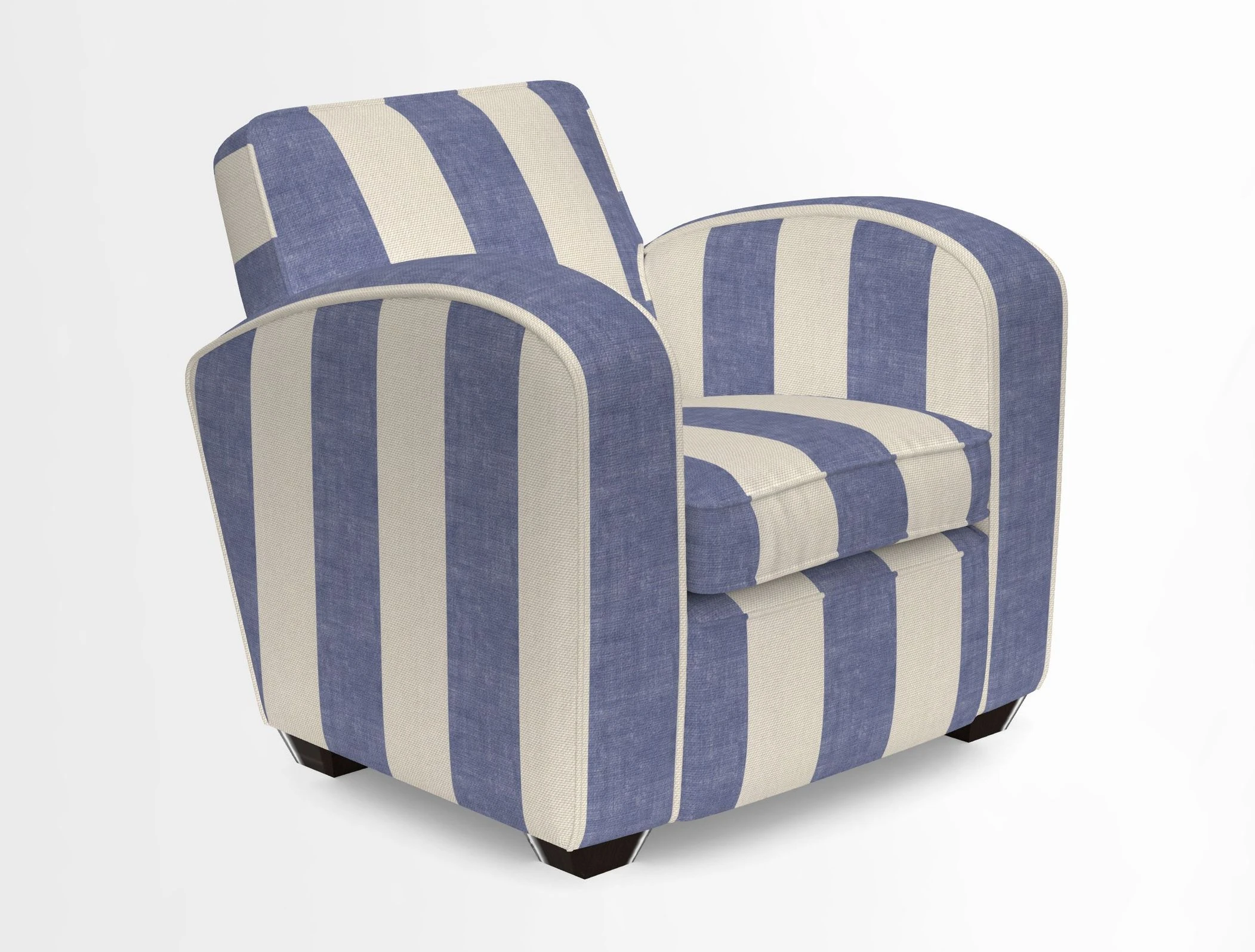 Montmartre Chair in V&A Brompton Collection Ikat Morning Blue