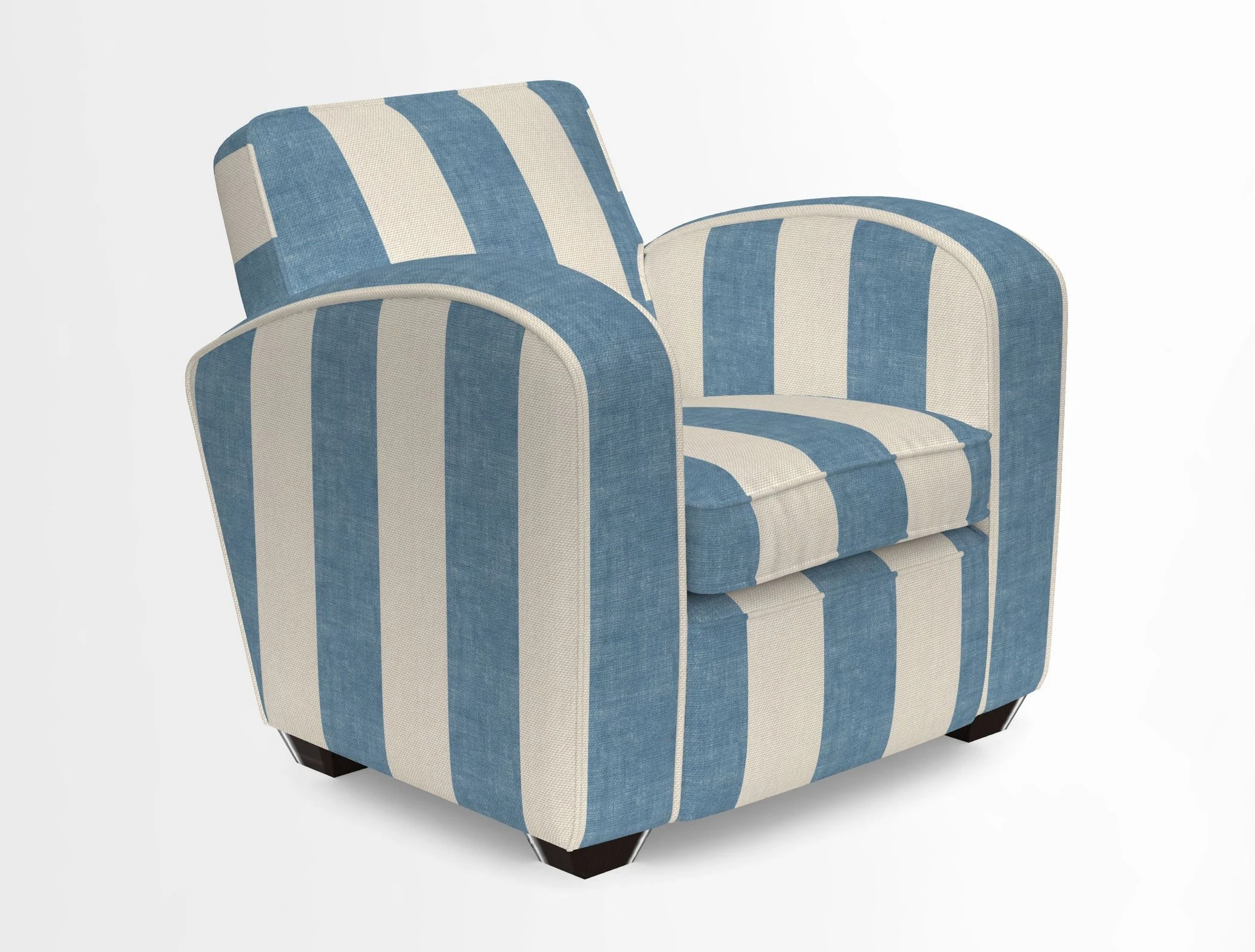Montmartre Chair in V&A Brompton Collection Ikat Morning Blue