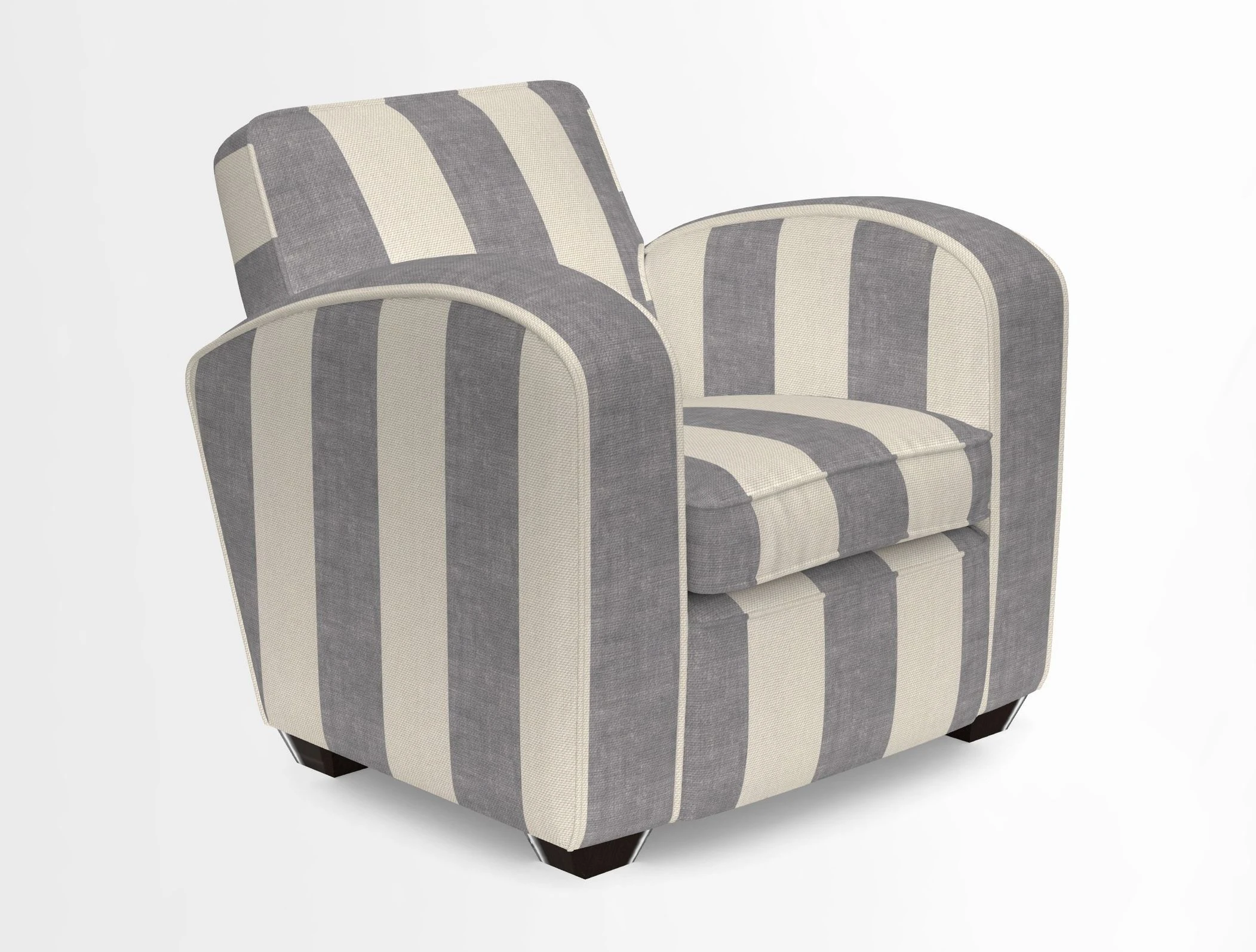Montmartre Chair in V&A Brompton Collection Ikat Morning Blue