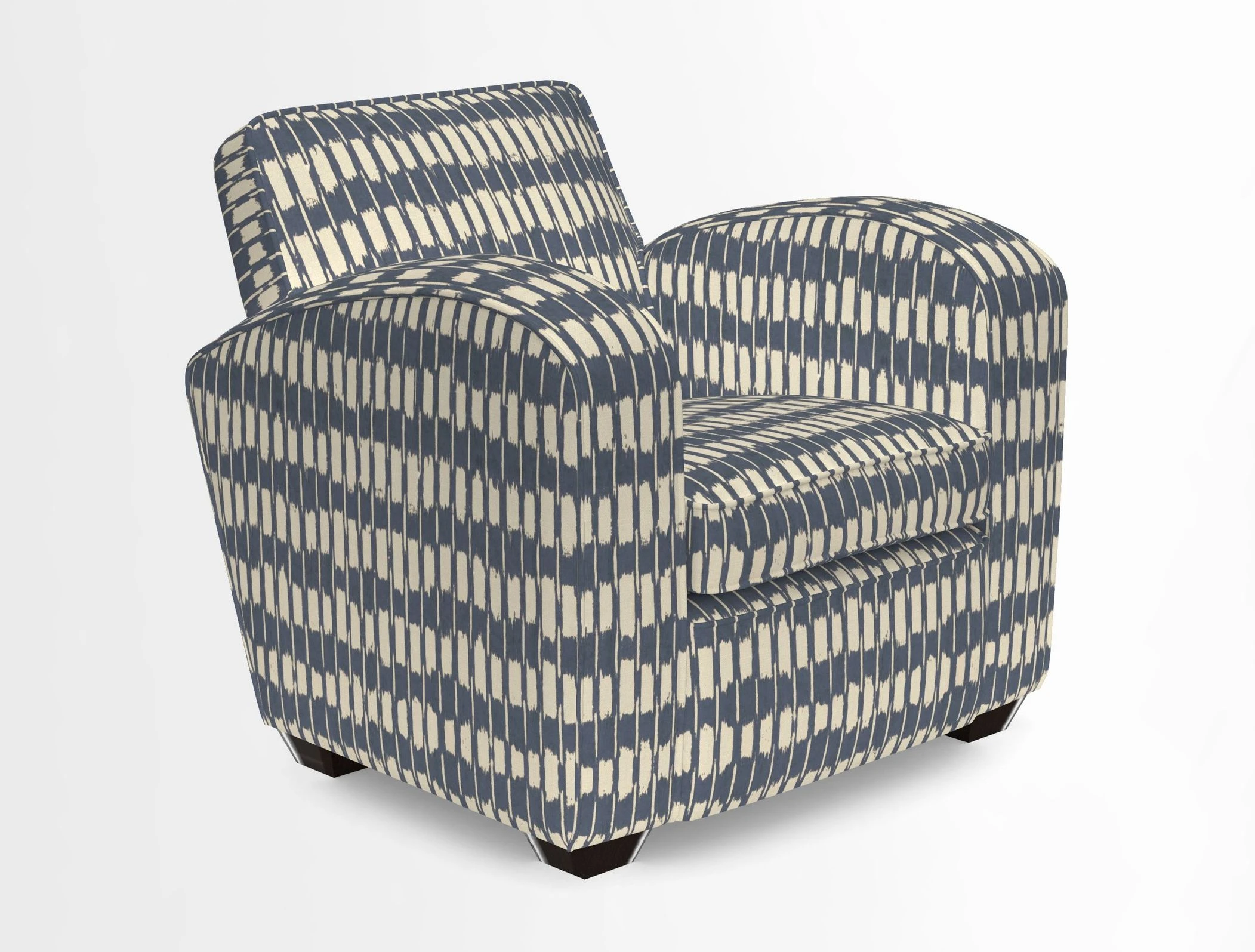 Montmartre Chair in V&A Brompton Collection Ikat Morning Blue