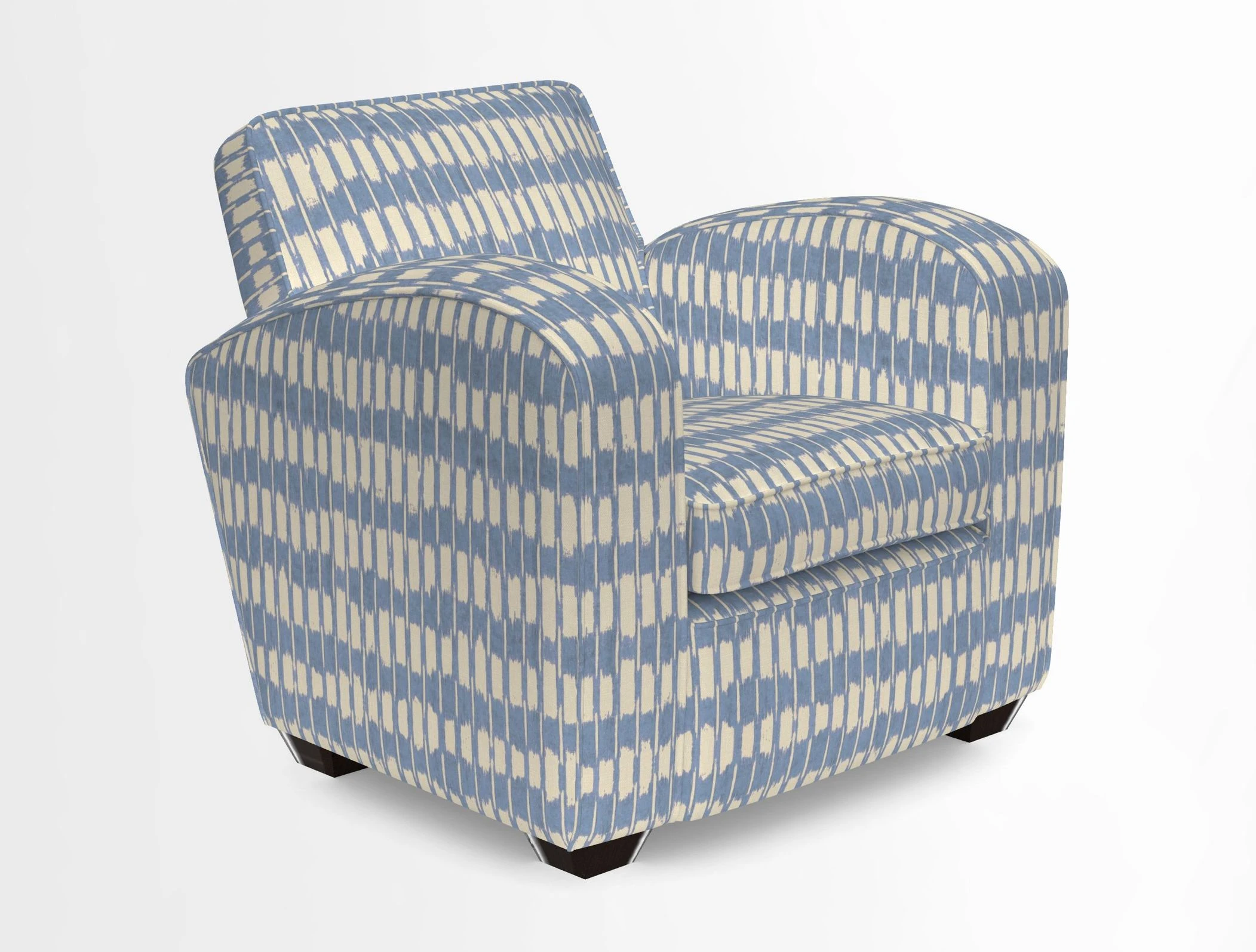 Montmartre Chair in V&A Brompton Collection Ikat Morning Blue