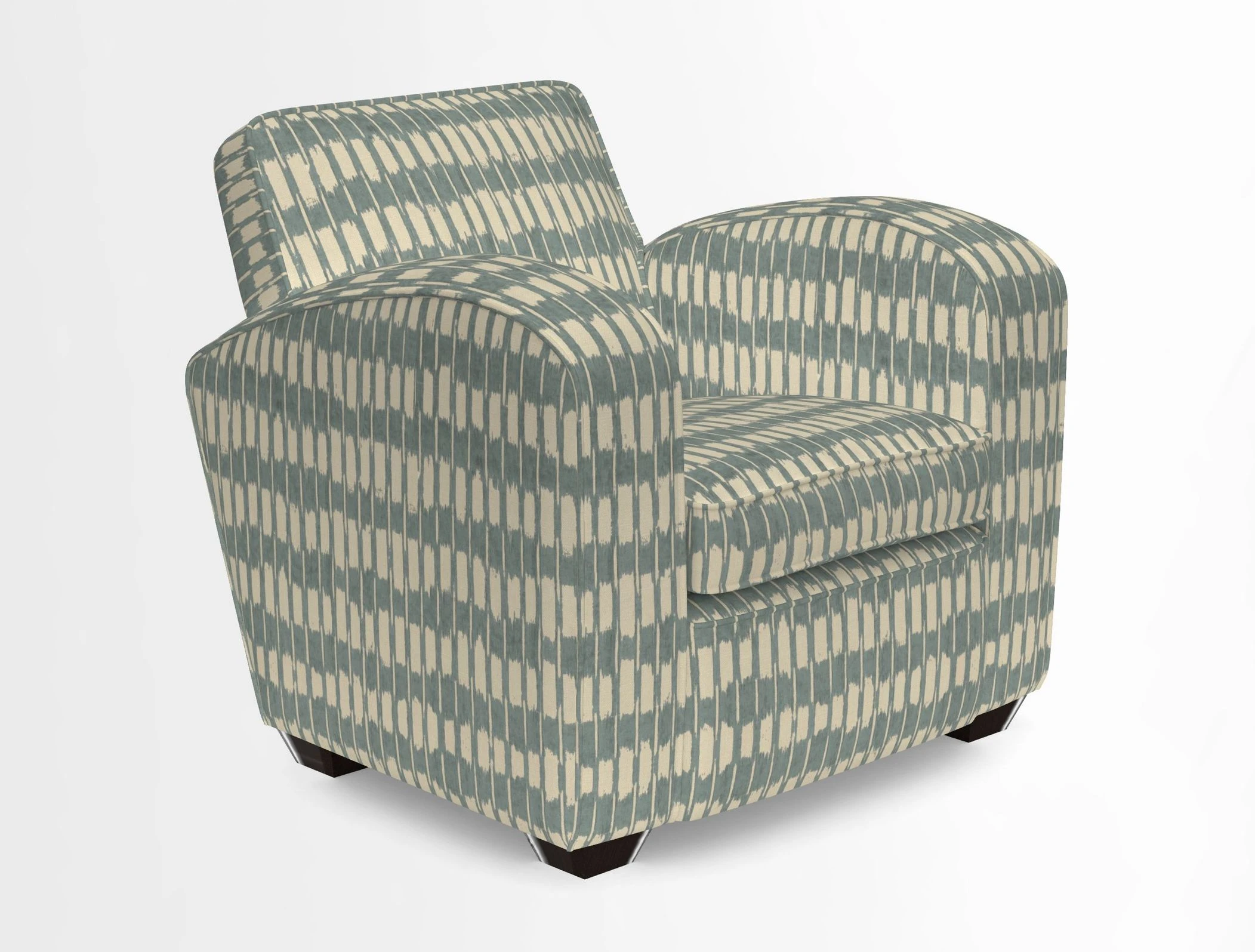 Montmartre Chair in V&A Brompton Collection Ikat Morning Blue