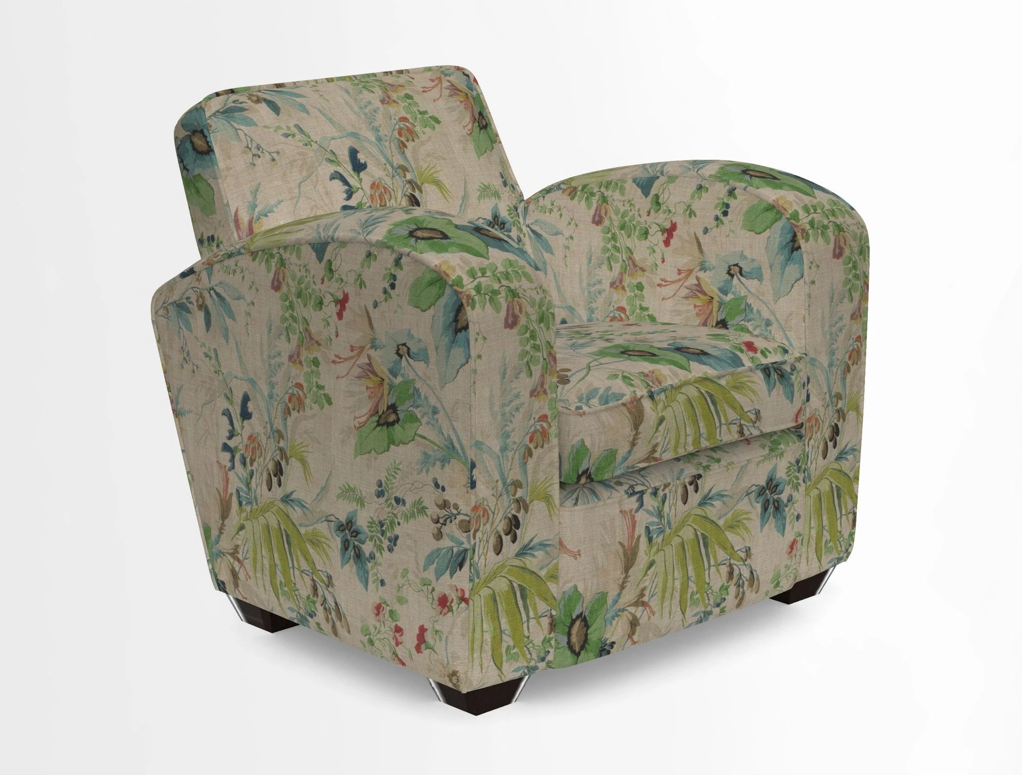 Montmartre Chair in V&A Brompton Collection Ikat Morning Blue