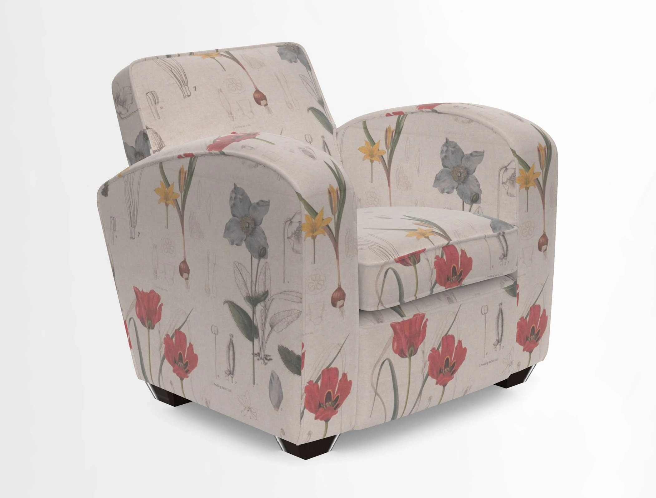 Montmartre Chair in V&A Brompton Collection Ikat Morning Blue