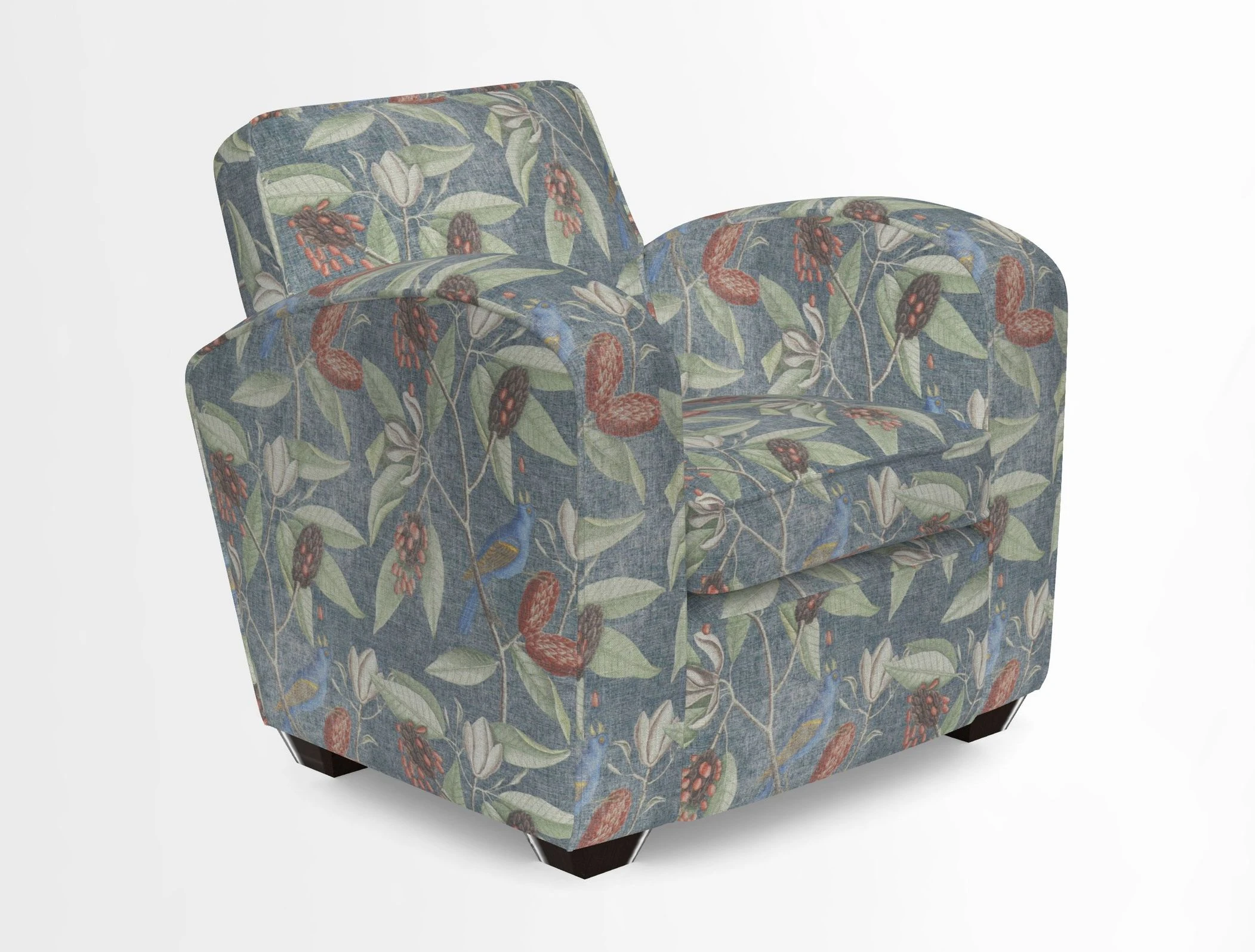 Montmartre Chair in V&A Brompton Collection Ikat Morning Blue