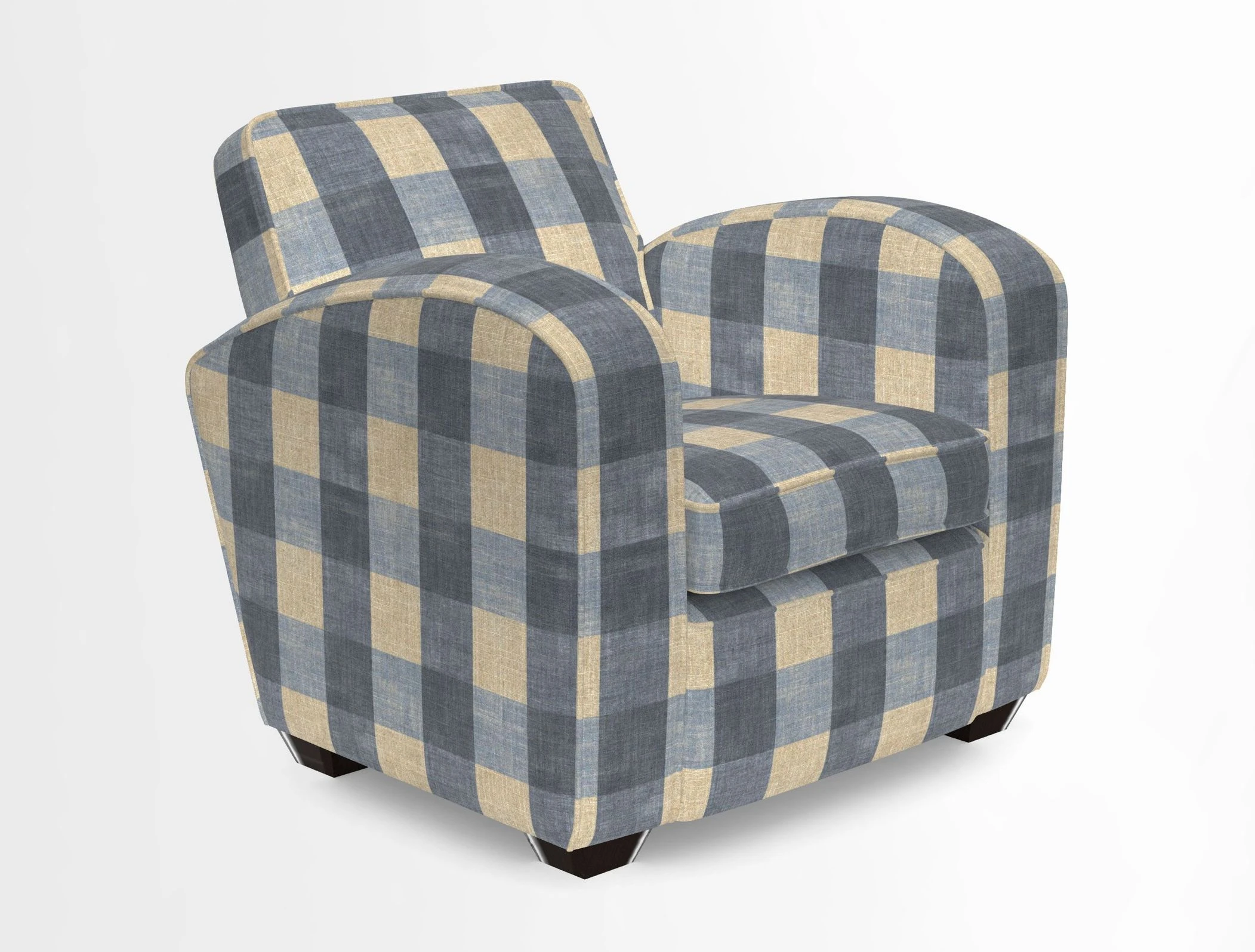 Montmartre Chair in V&A Brompton Collection Ikat Morning Blue