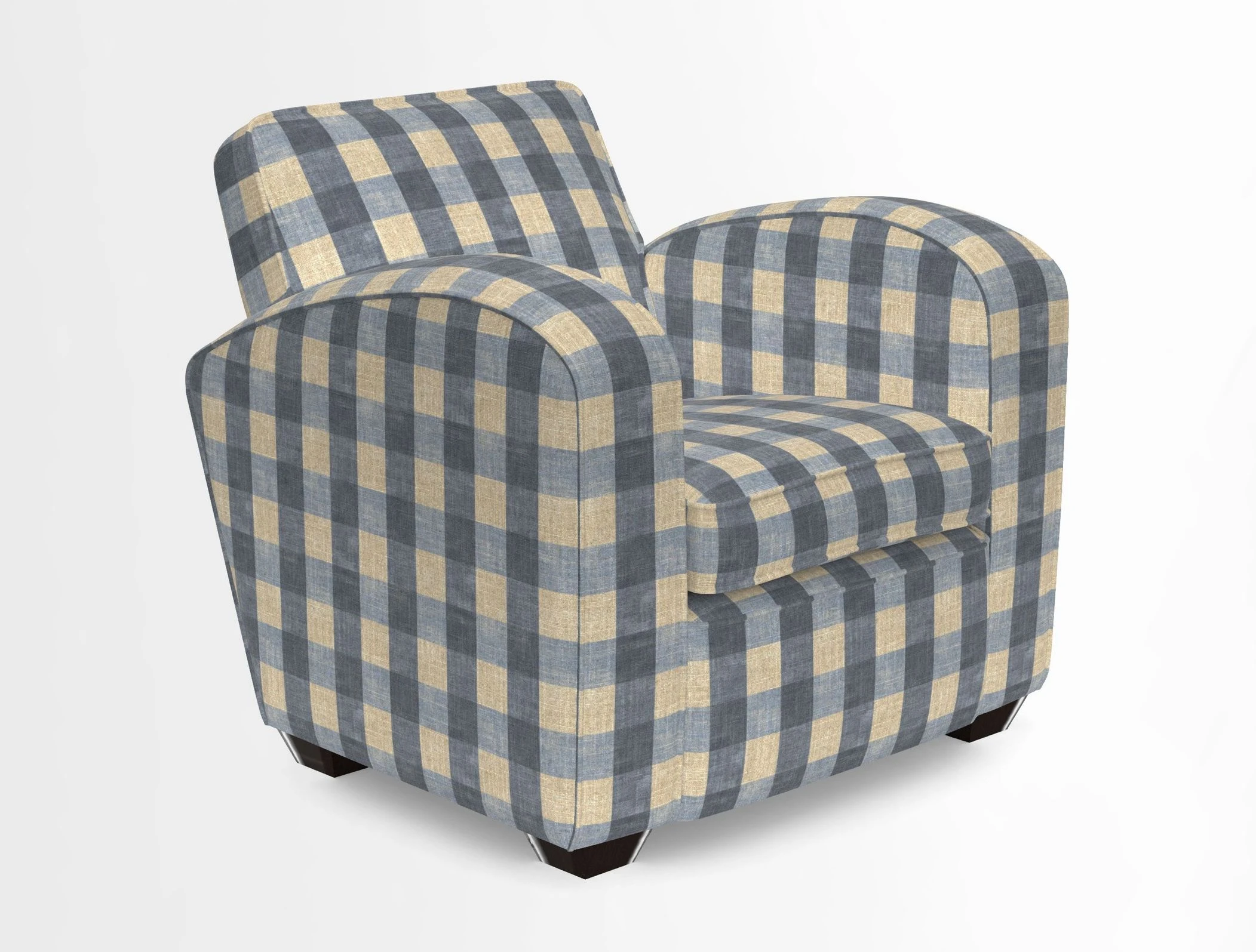 Montmartre Chair in V&A Brompton Collection Ikat Morning Blue
