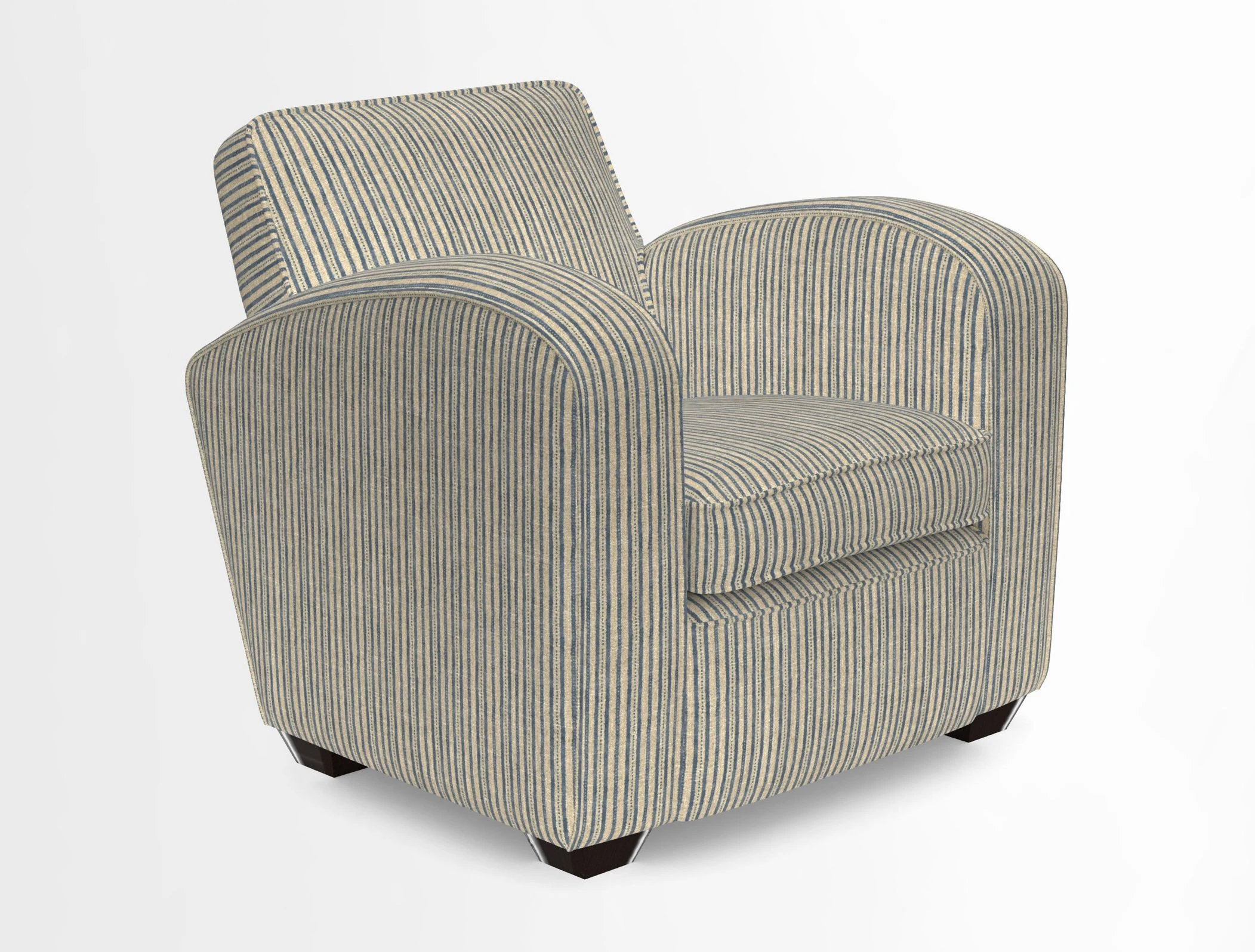 Montmartre Chair in V&A Brompton Collection Ikat Morning Blue