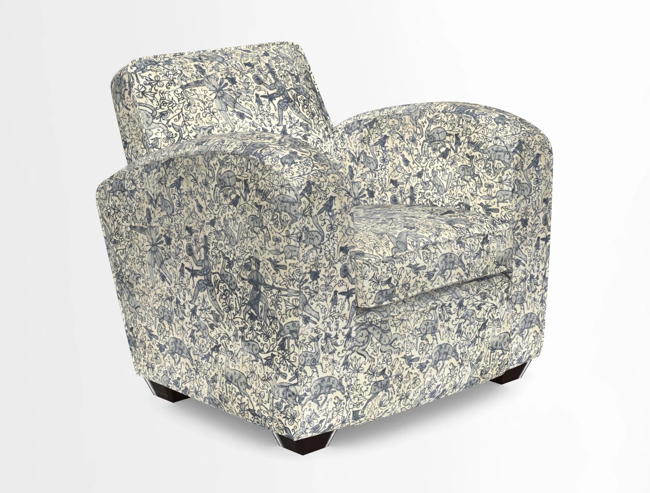 Montmartre Chair in V&A Brompton Collection Ikat Morning Blue