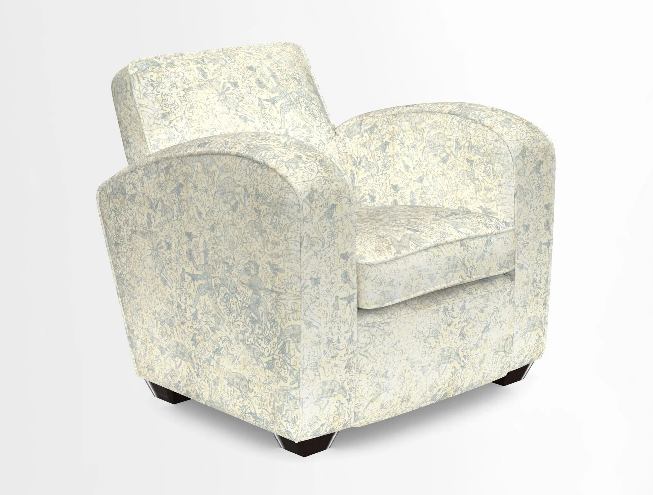 Montmartre Chair in V&A Brompton Collection Ikat Morning Blue