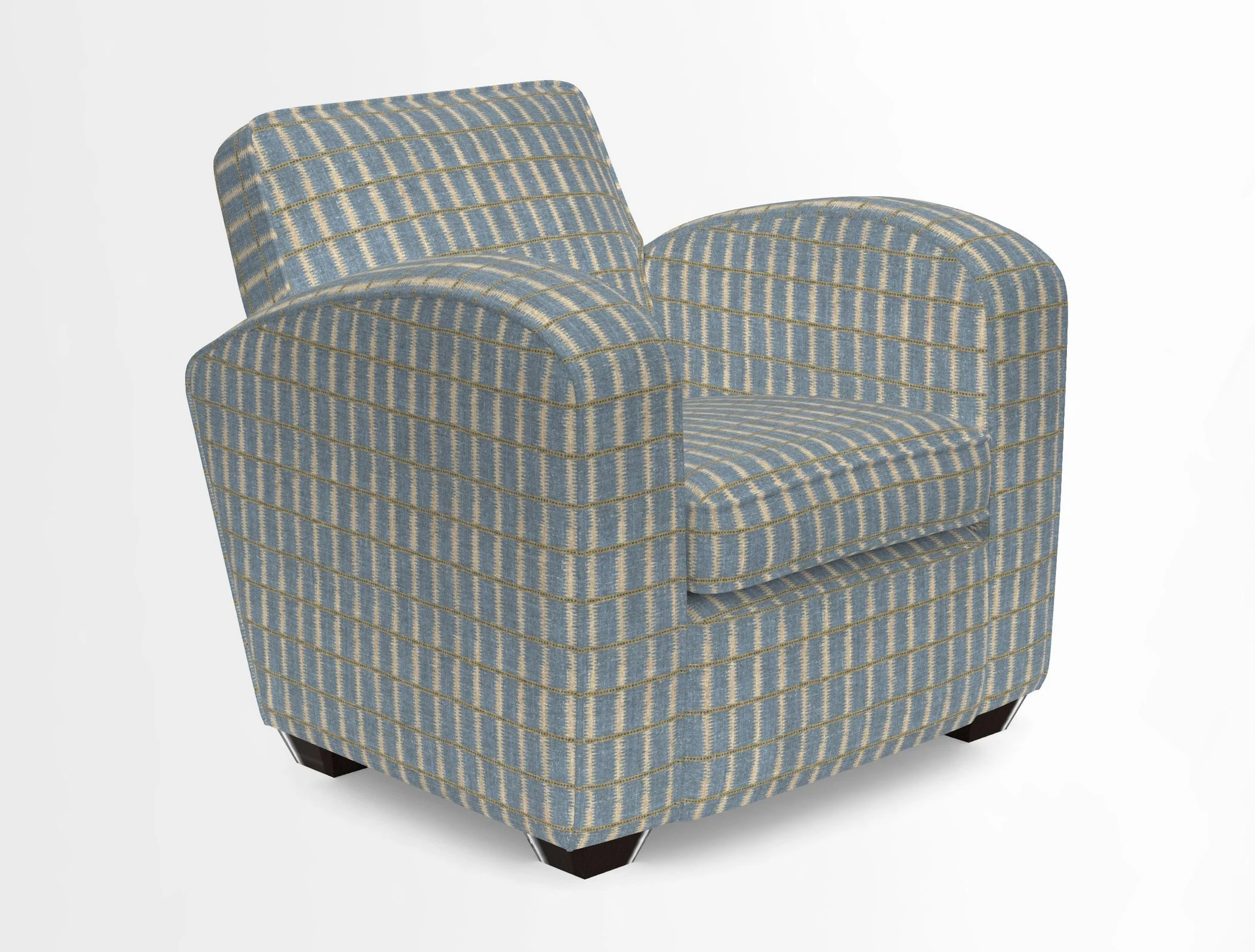 Montmartre Chair in V&A Brompton Collection Ikat Morning Blue