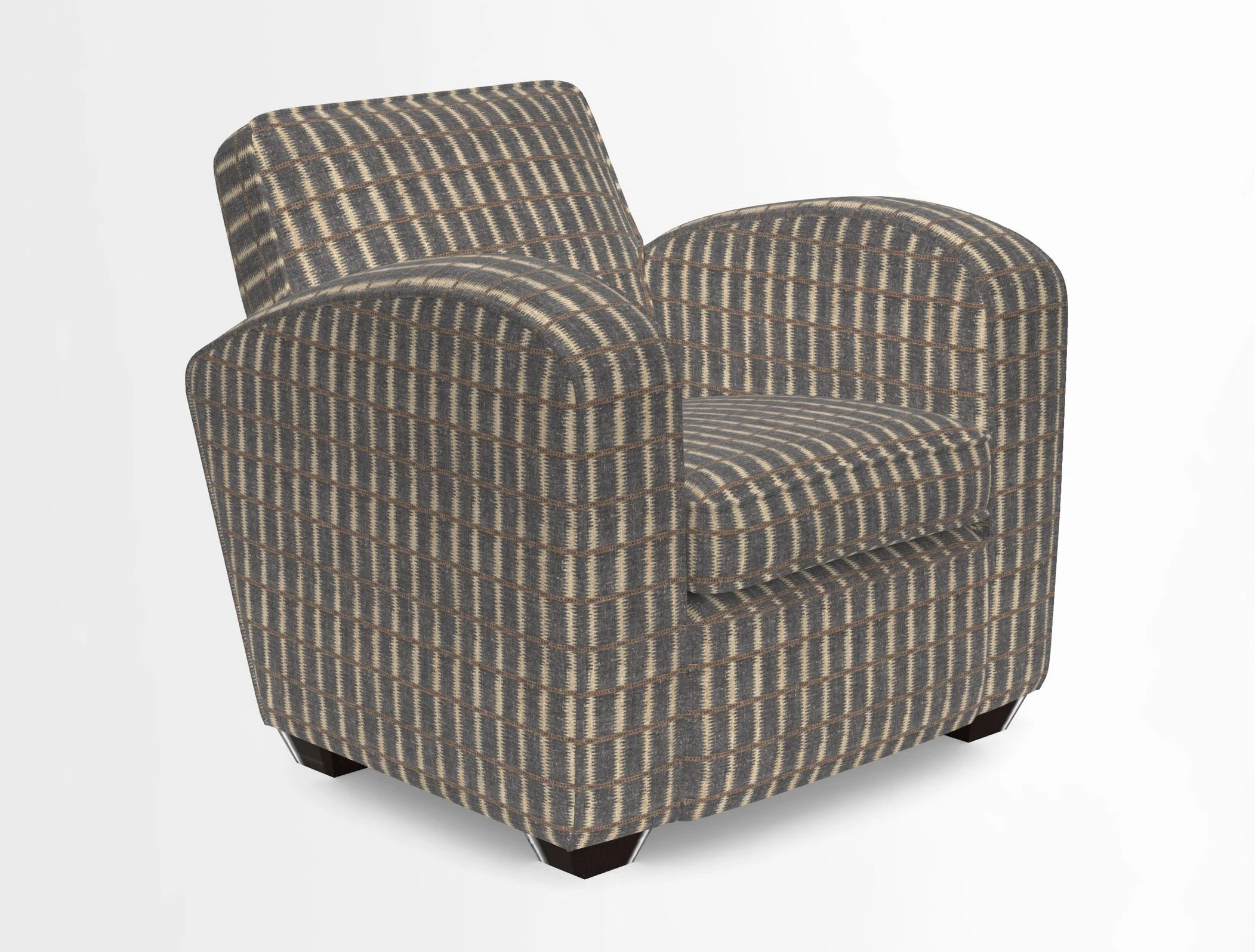 Montmartre Chair in V&A Brompton Collection Ikat Morning Blue