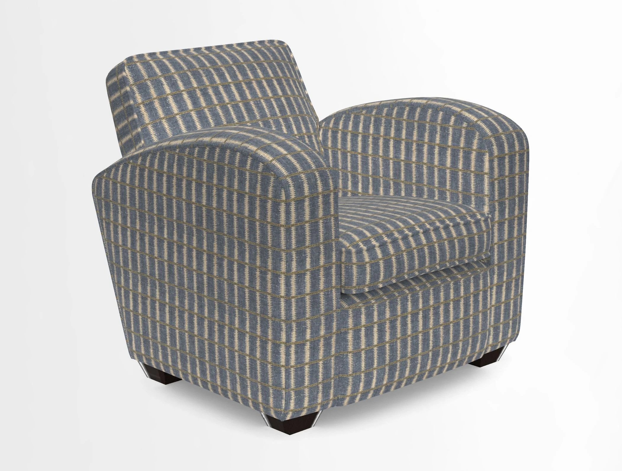 Montmartre Chair in V&A Brompton Collection Ikat Morning Blue
