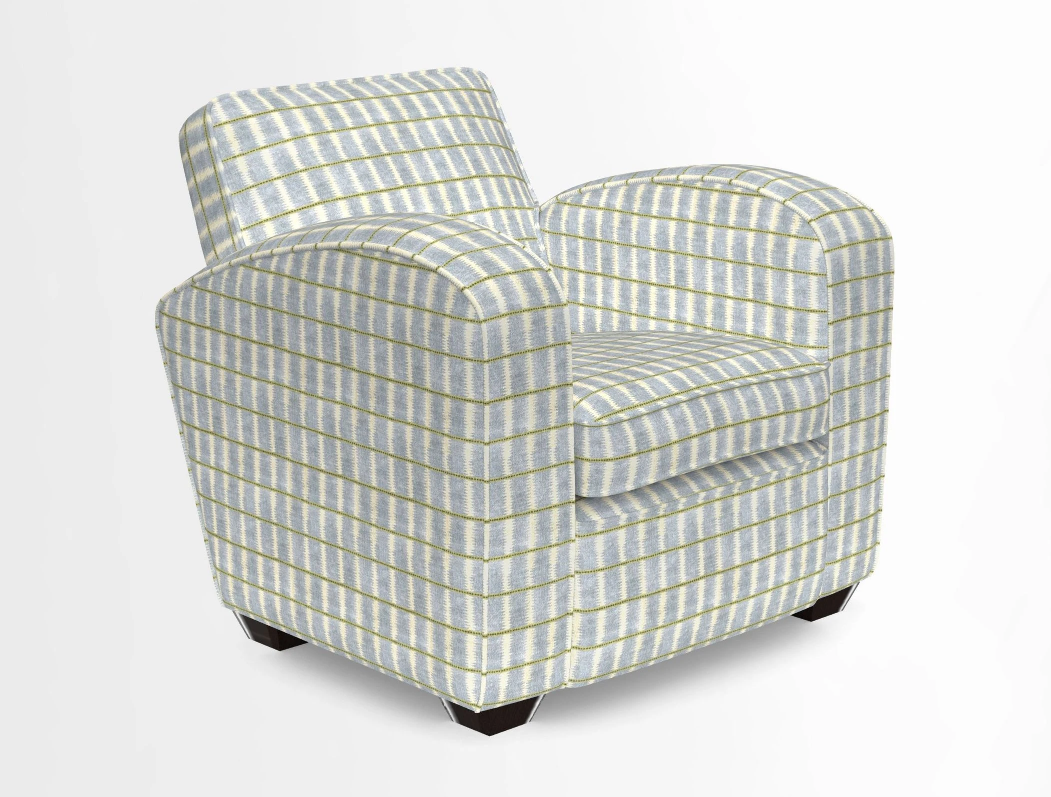 Montmartre Chair in V&A Brompton Collection Ikat Morning Blue