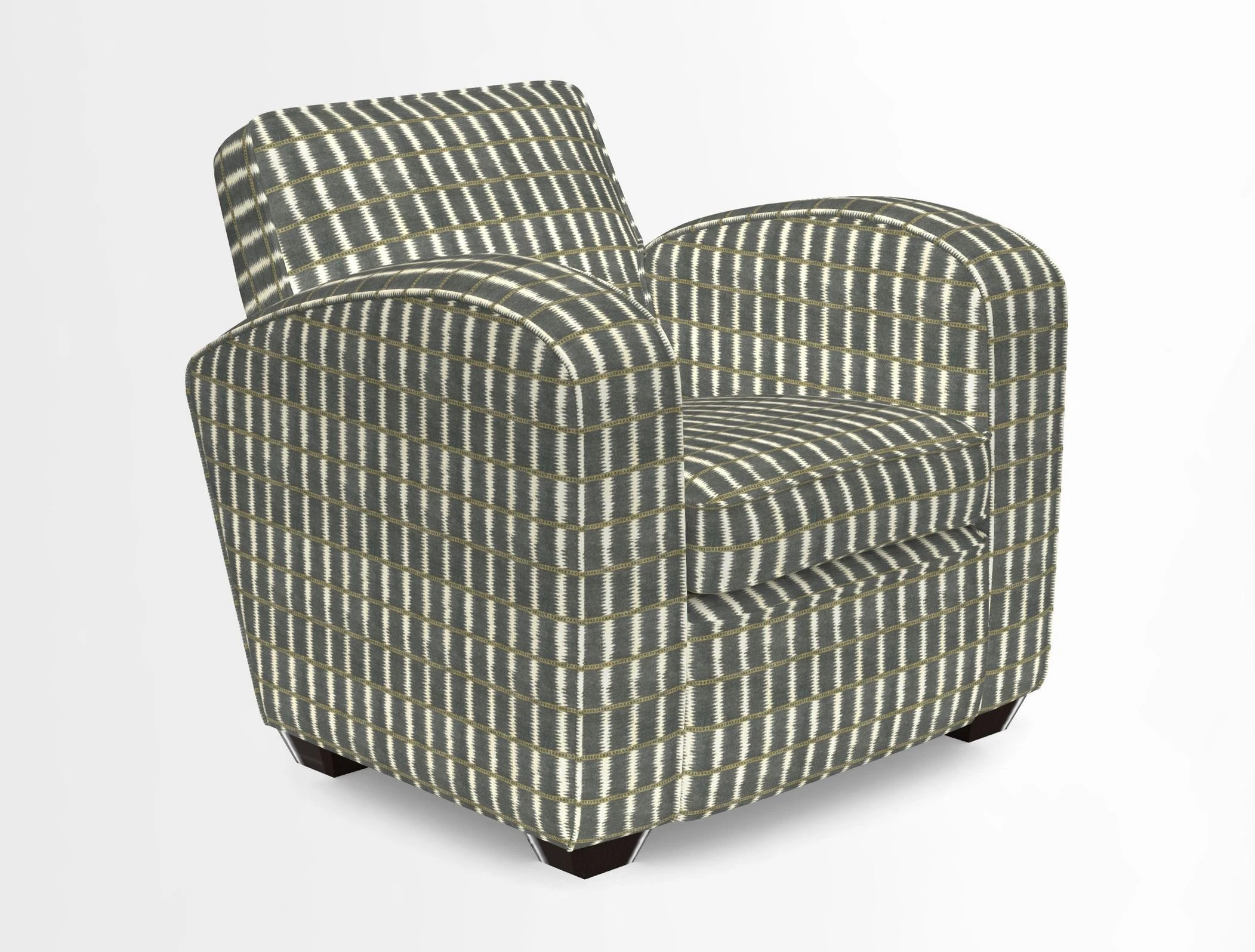 Montmartre Chair in V&A Brompton Collection Ikat Morning Blue