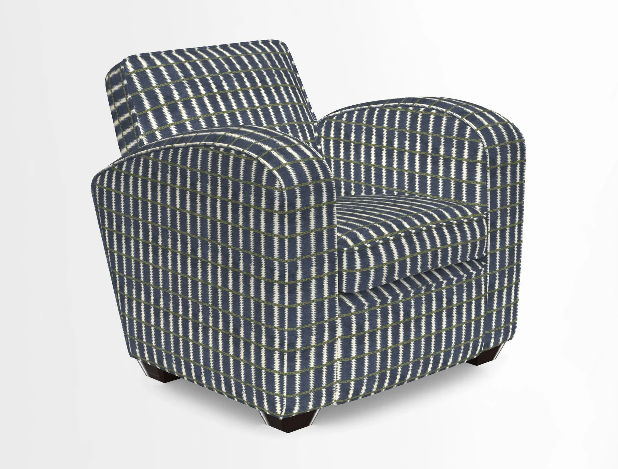 Montmartre Chair in V&A Brompton Collection Ikat Morning Blue