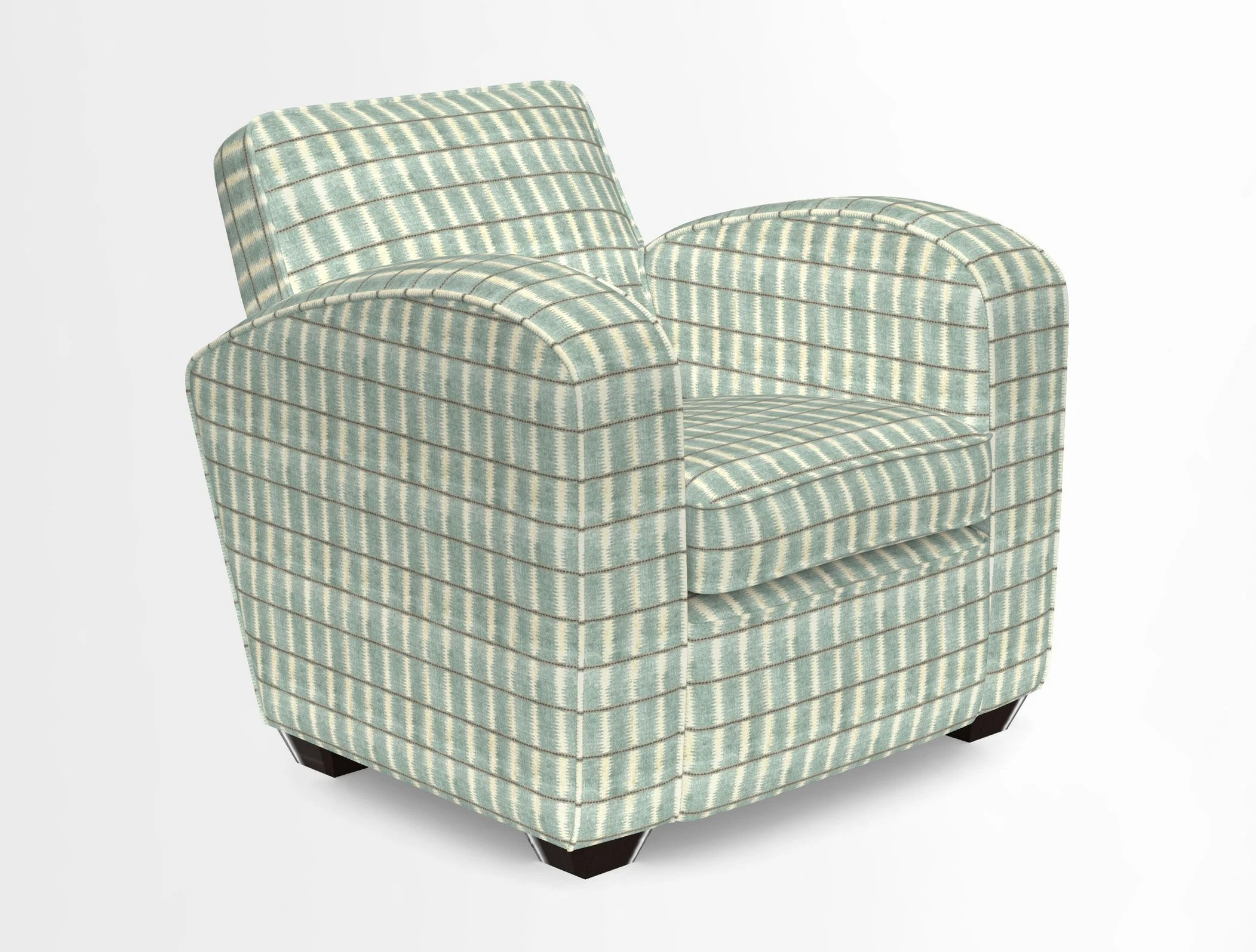 Montmartre Chair in V&A Brompton Collection Ikat Morning Blue