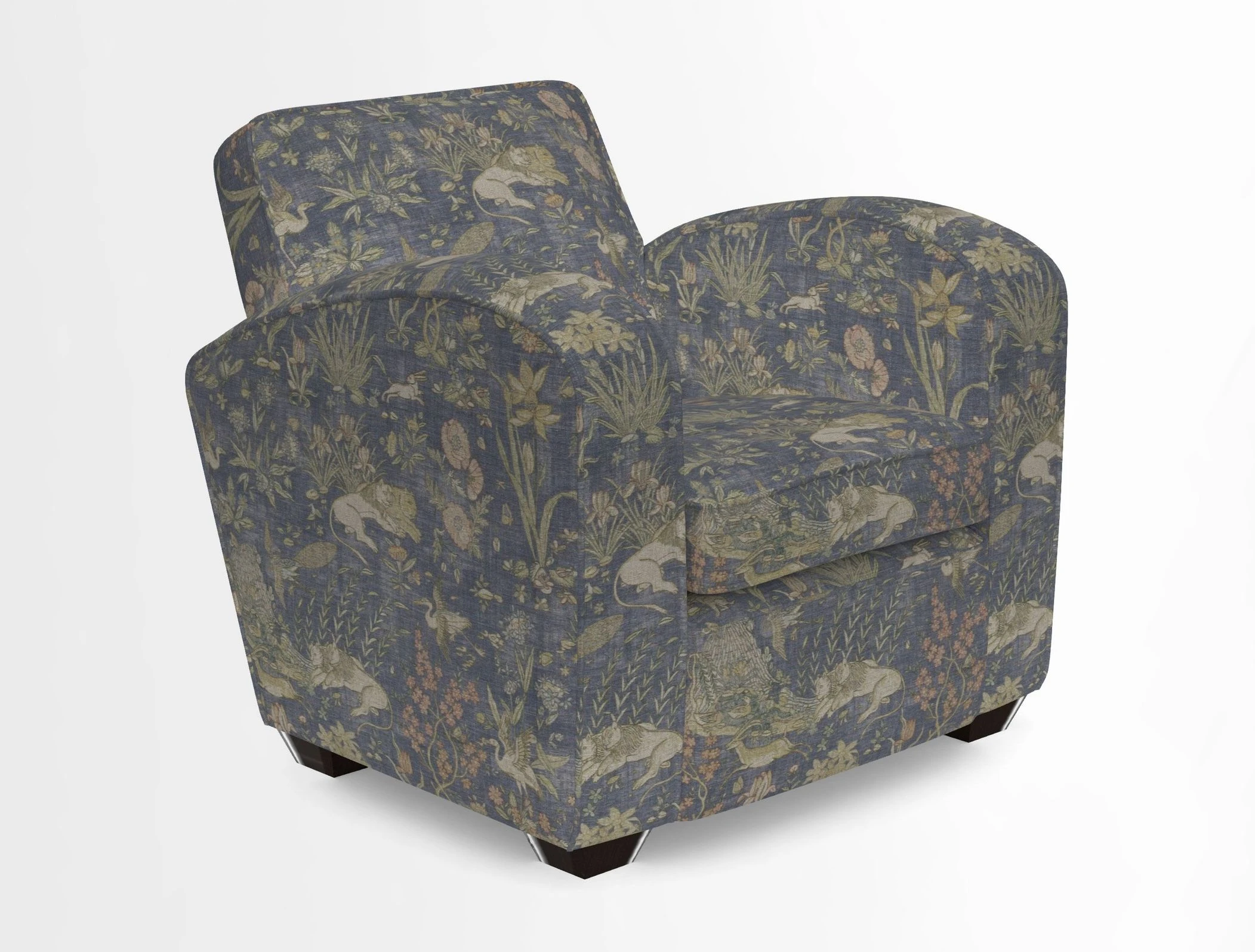 Montmartre Chair in V&A Brompton Collection Ikat Morning Blue