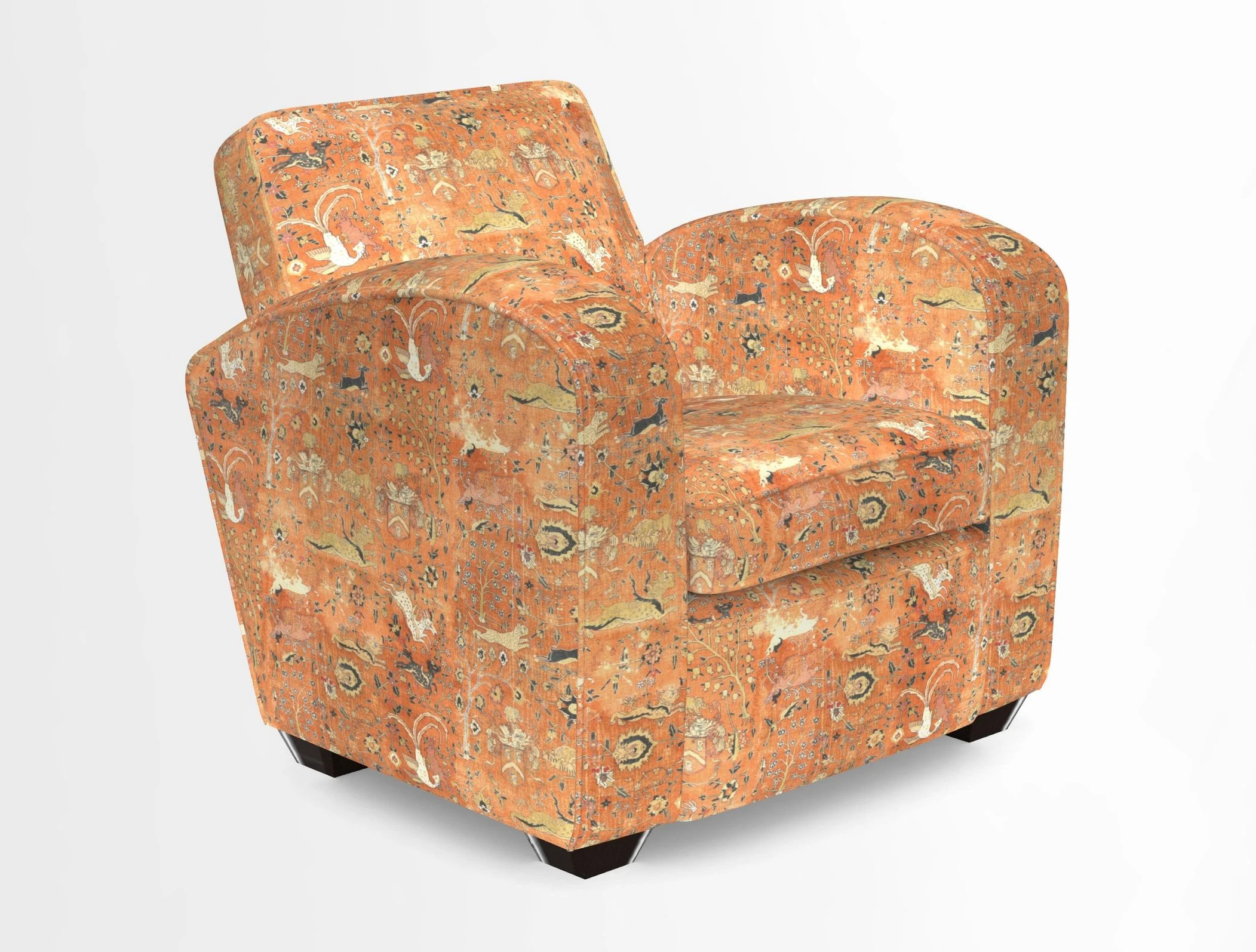 Montmartre Chair in V&A Brompton Collection Ikat Morning Blue