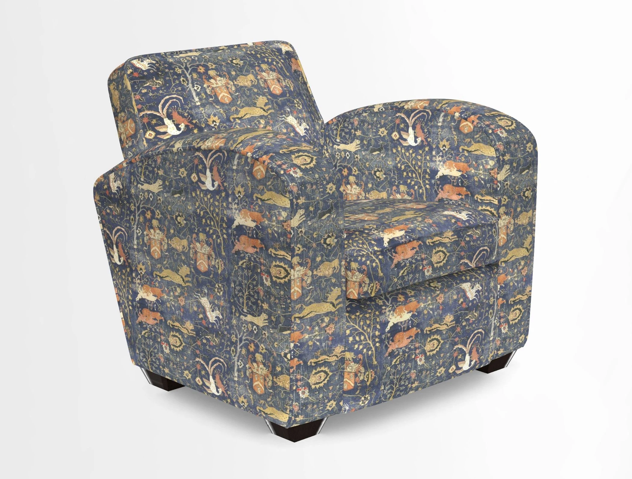 Montmartre Chair in V&A Brompton Collection Ikat Morning Blue