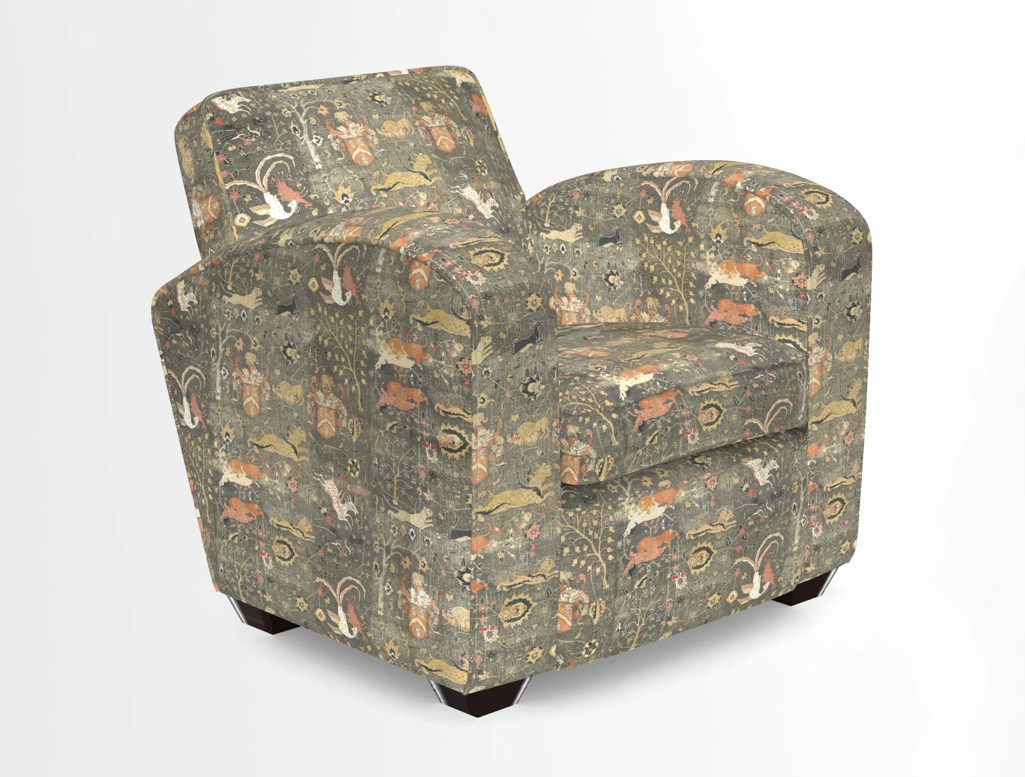 Montmartre Chair in V&A Brompton Collection Ikat Morning Blue