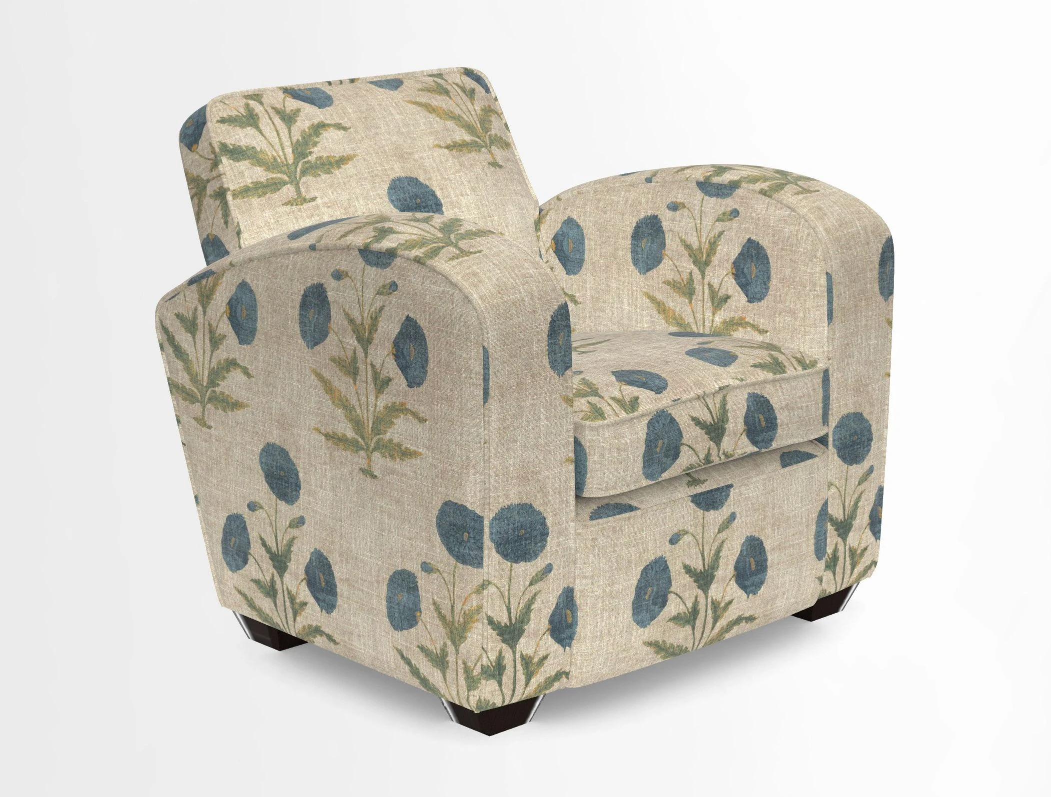Montmartre Chair in V&A Brompton Collection Ikat Morning Blue
