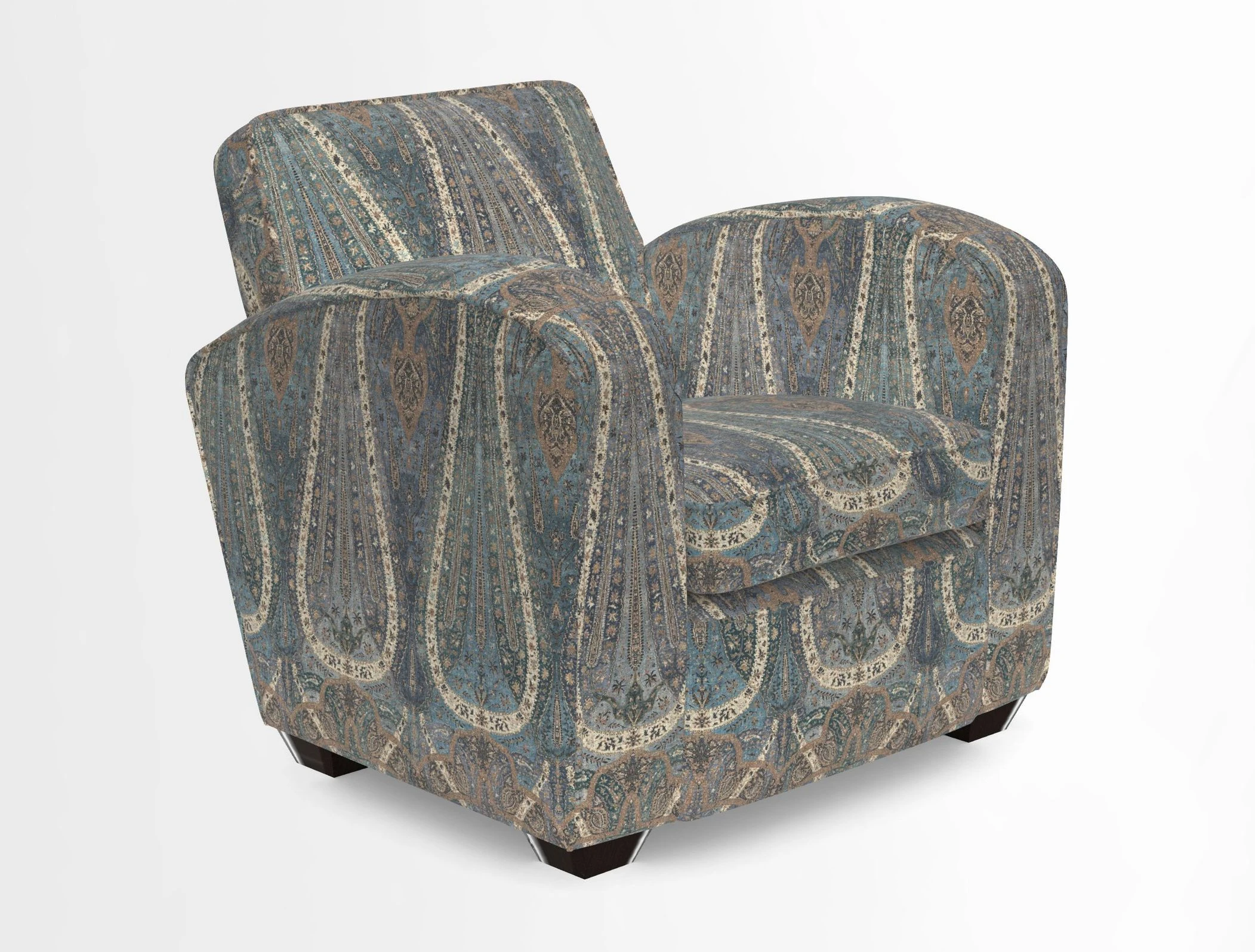 Montmartre Chair in V&A Brompton Collection Ikat Morning Blue