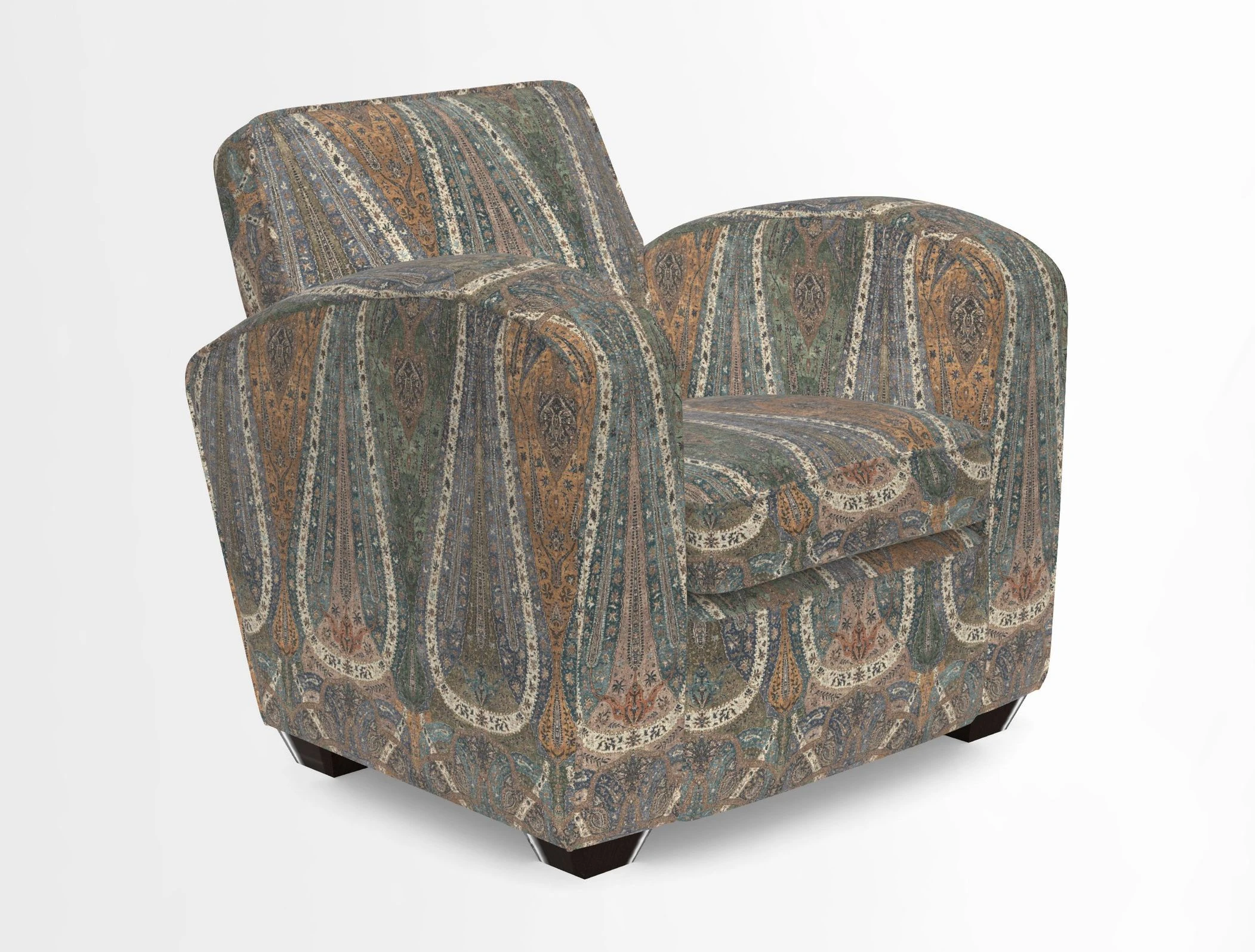 Montmartre Chair in V&A Brompton Collection Ikat Morning Blue