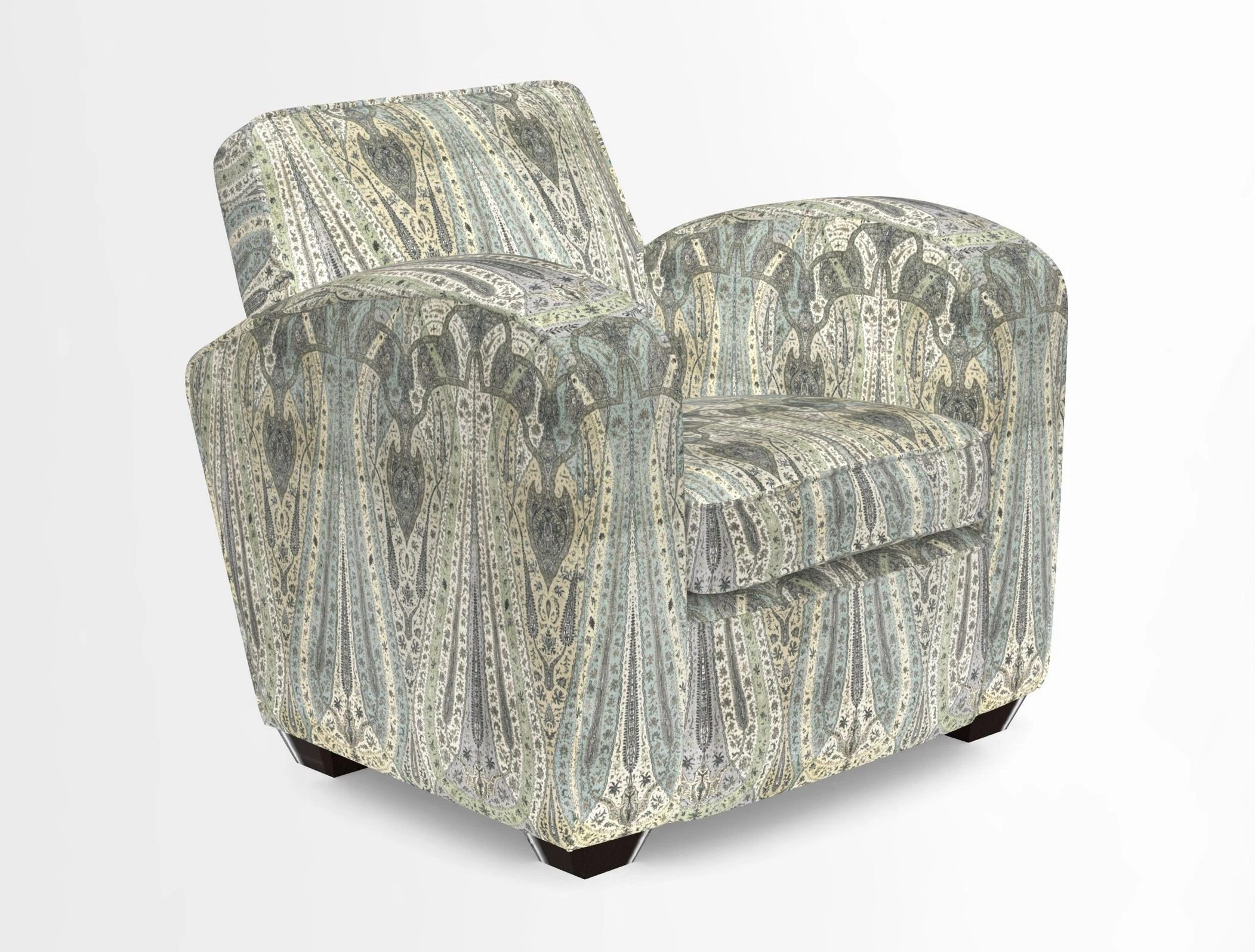 Montmartre Chair in V&A Brompton Collection Ikat Morning Blue