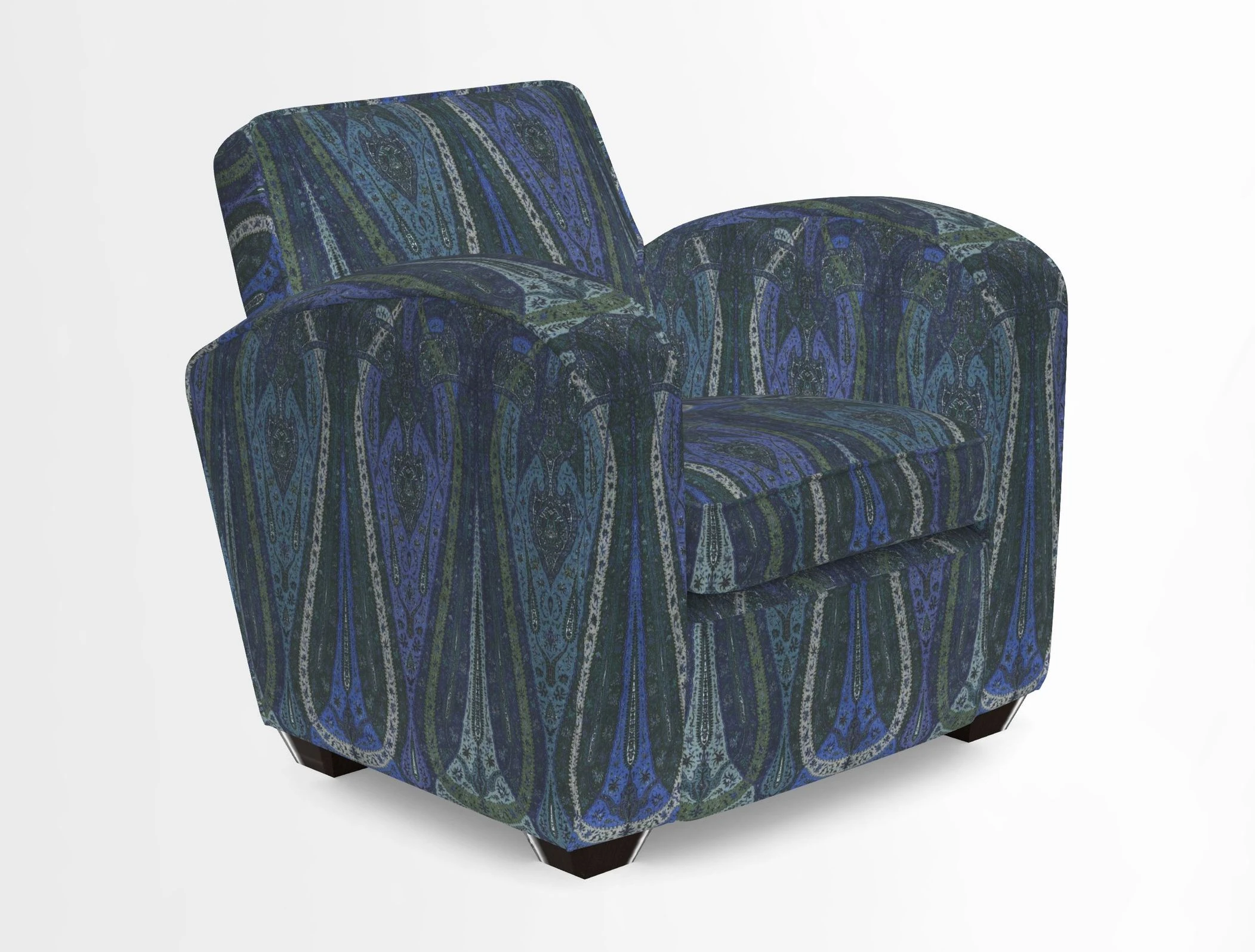 Montmartre Chair in V&A Brompton Collection Ikat Morning Blue