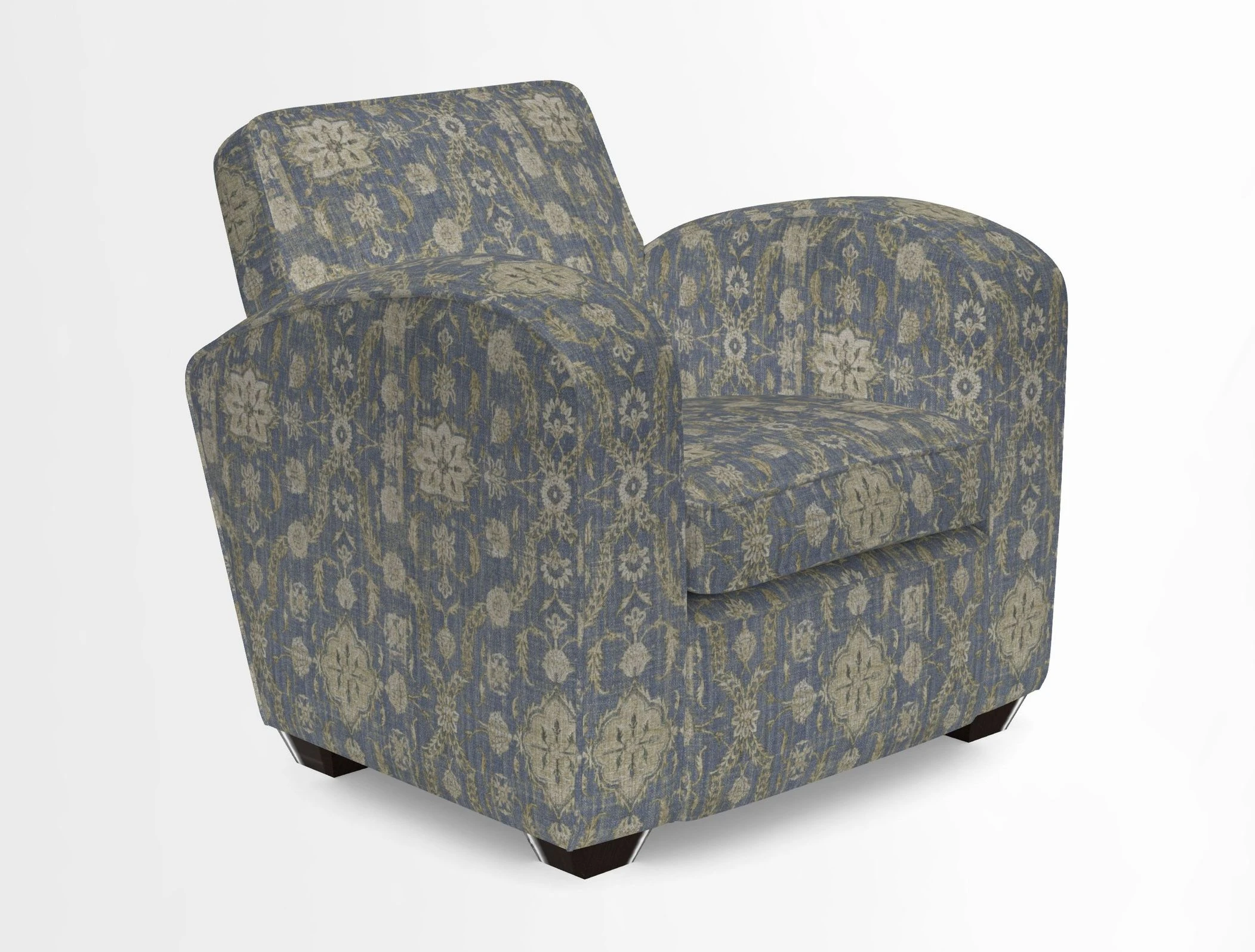 Montmartre Chair in V&A Brompton Collection Ikat Morning Blue
