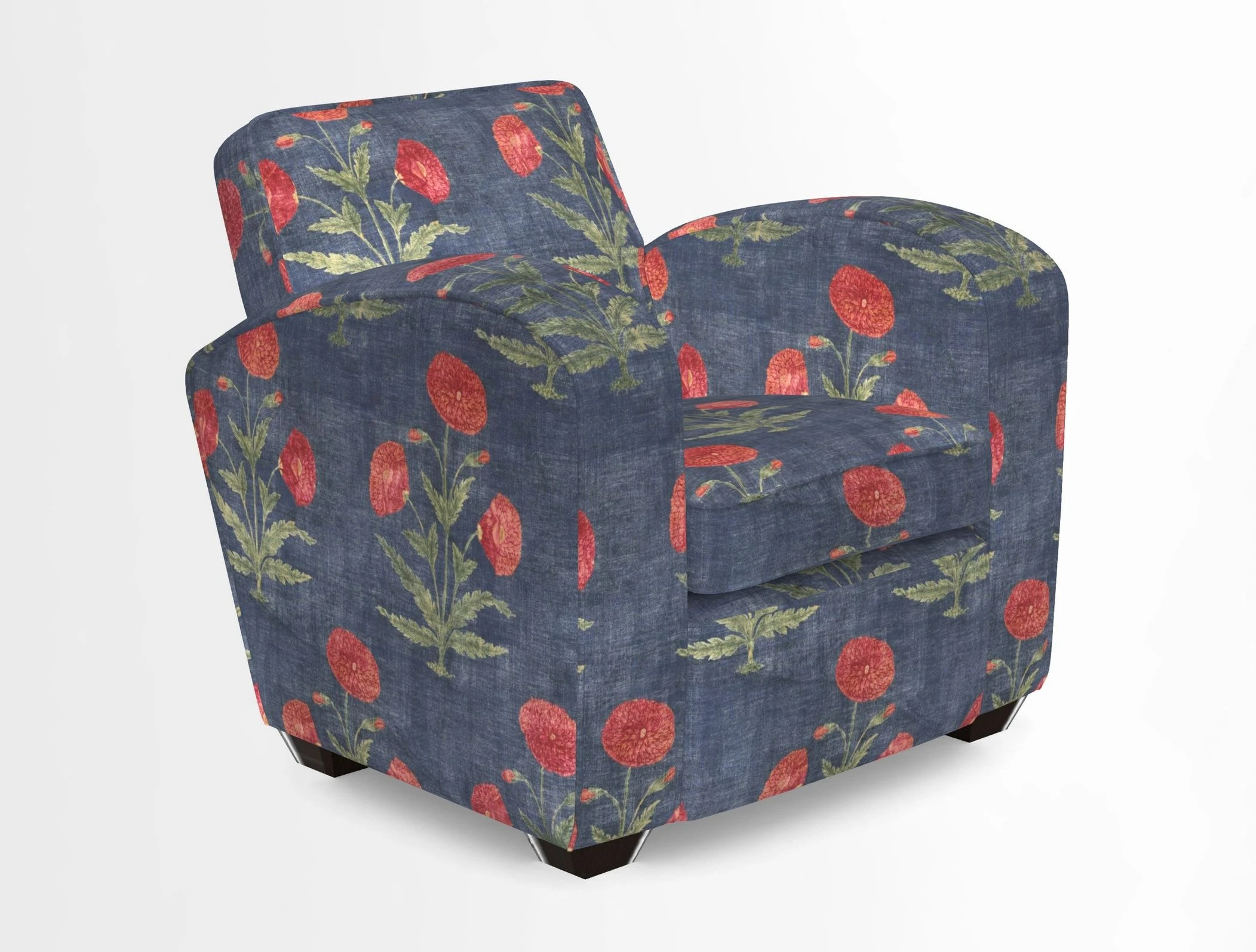 Montmartre Chair in V&A Brompton Collection Ikat Morning Blue