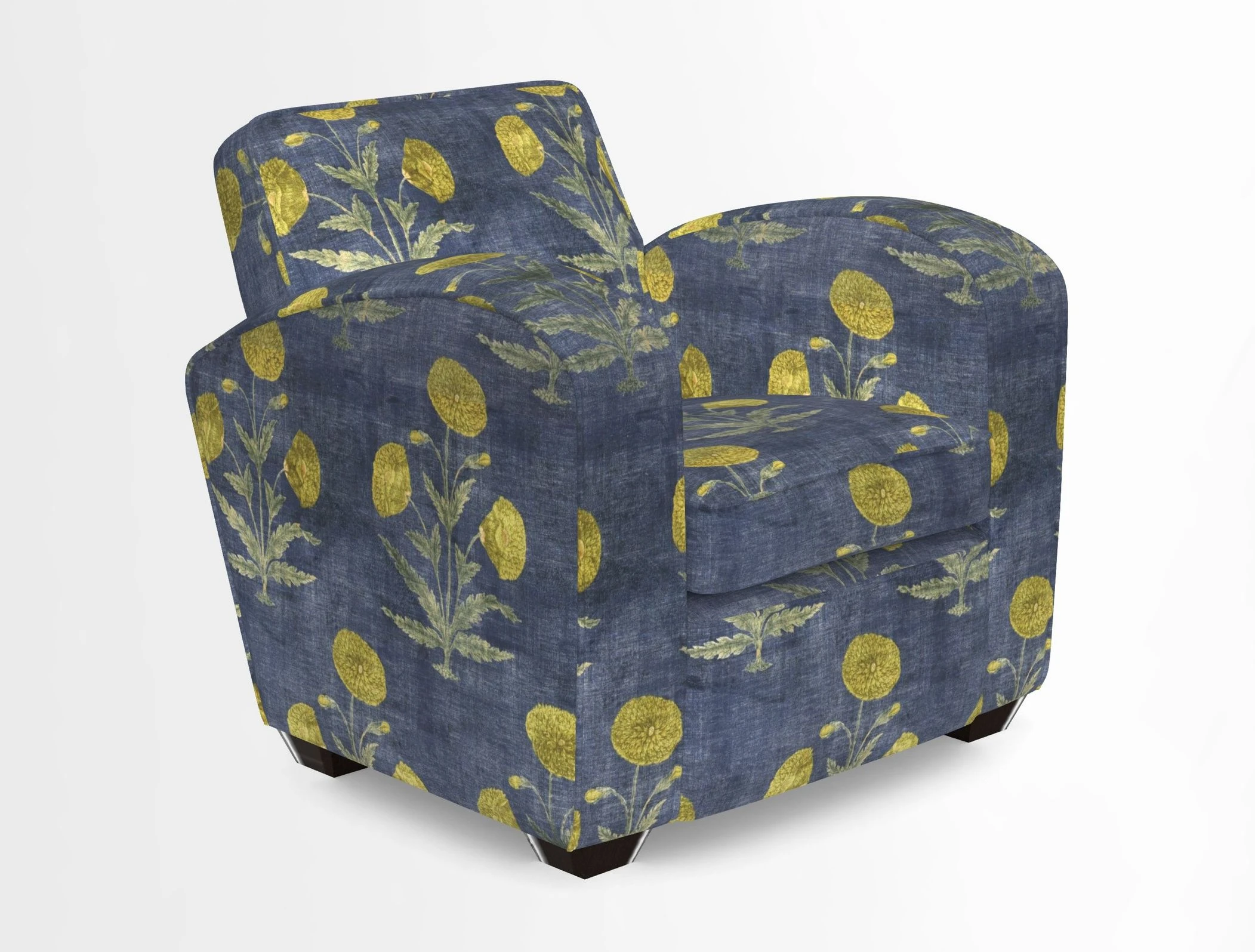 Montmartre Chair in V&A Brompton Collection Ikat Morning Blue