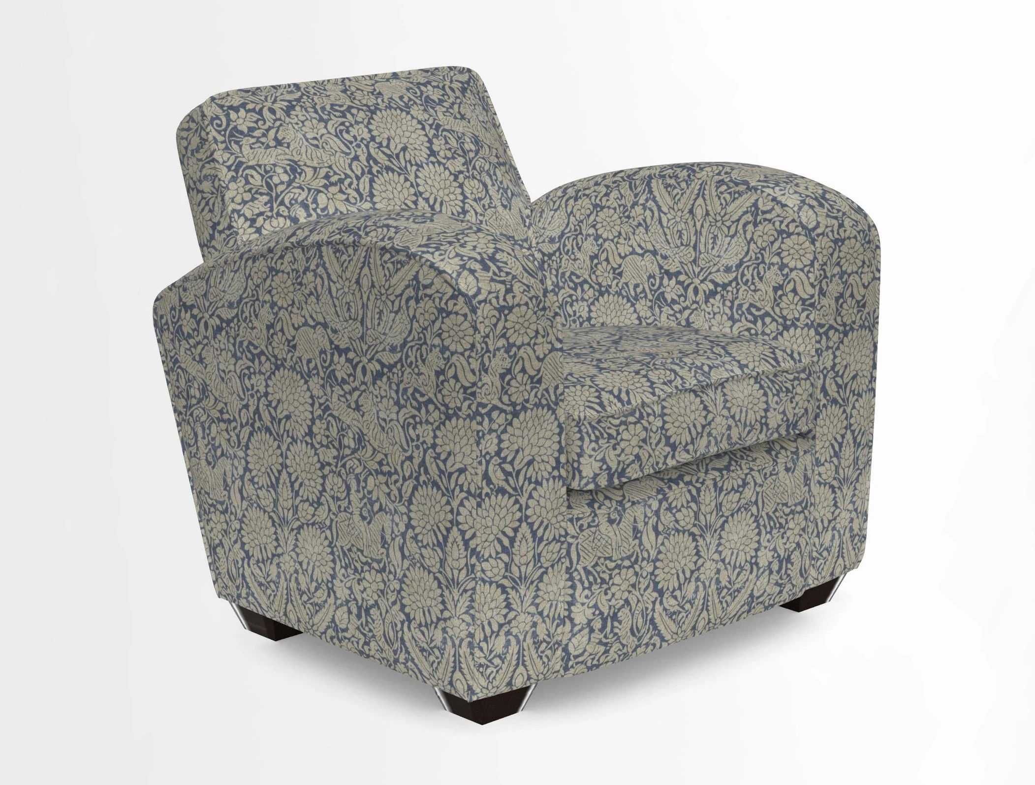 Montmartre Chair in V&A Brompton Collection Ikat Morning Blue