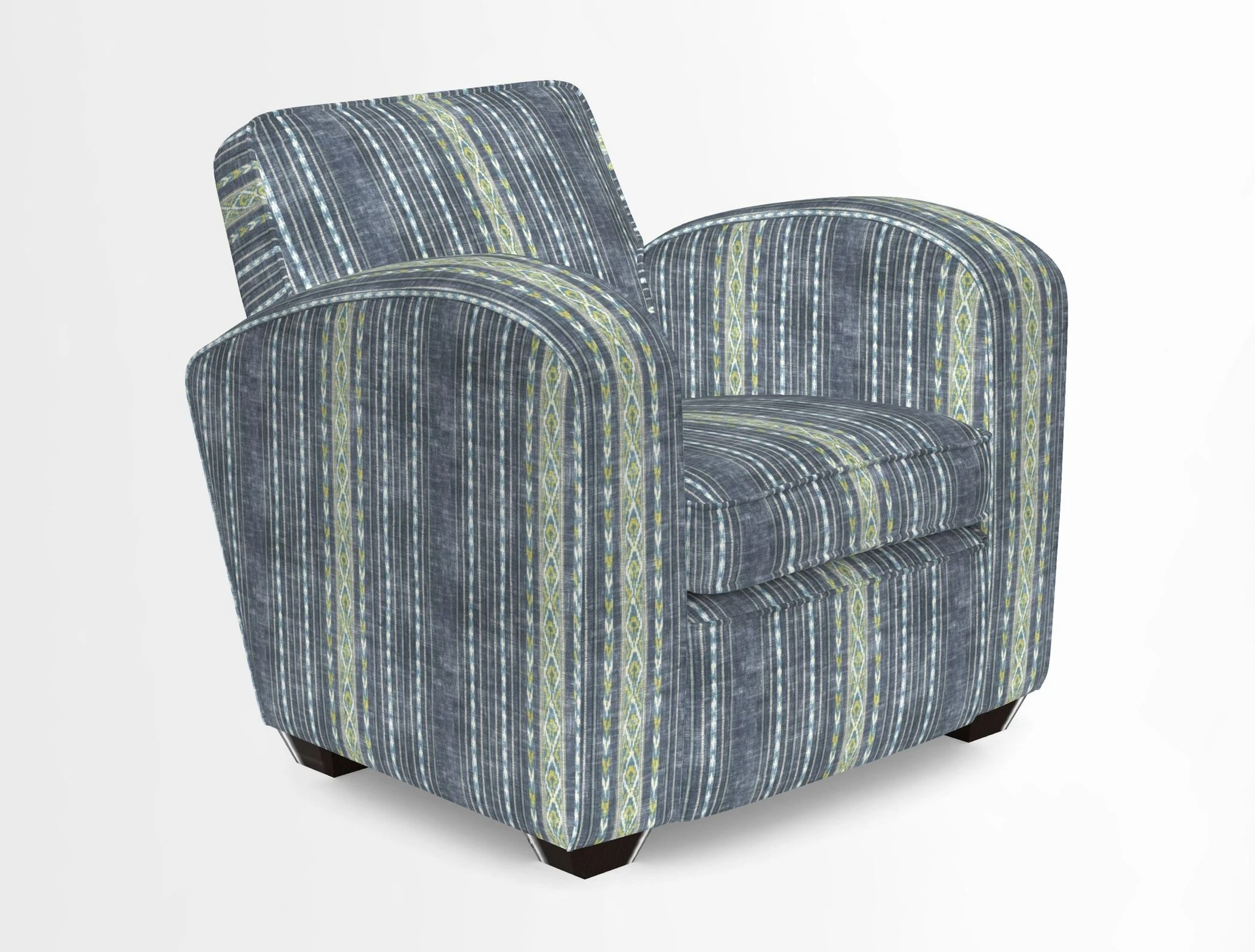 Montmartre Chair in V&A Brompton Collection Ikat Morning Blue