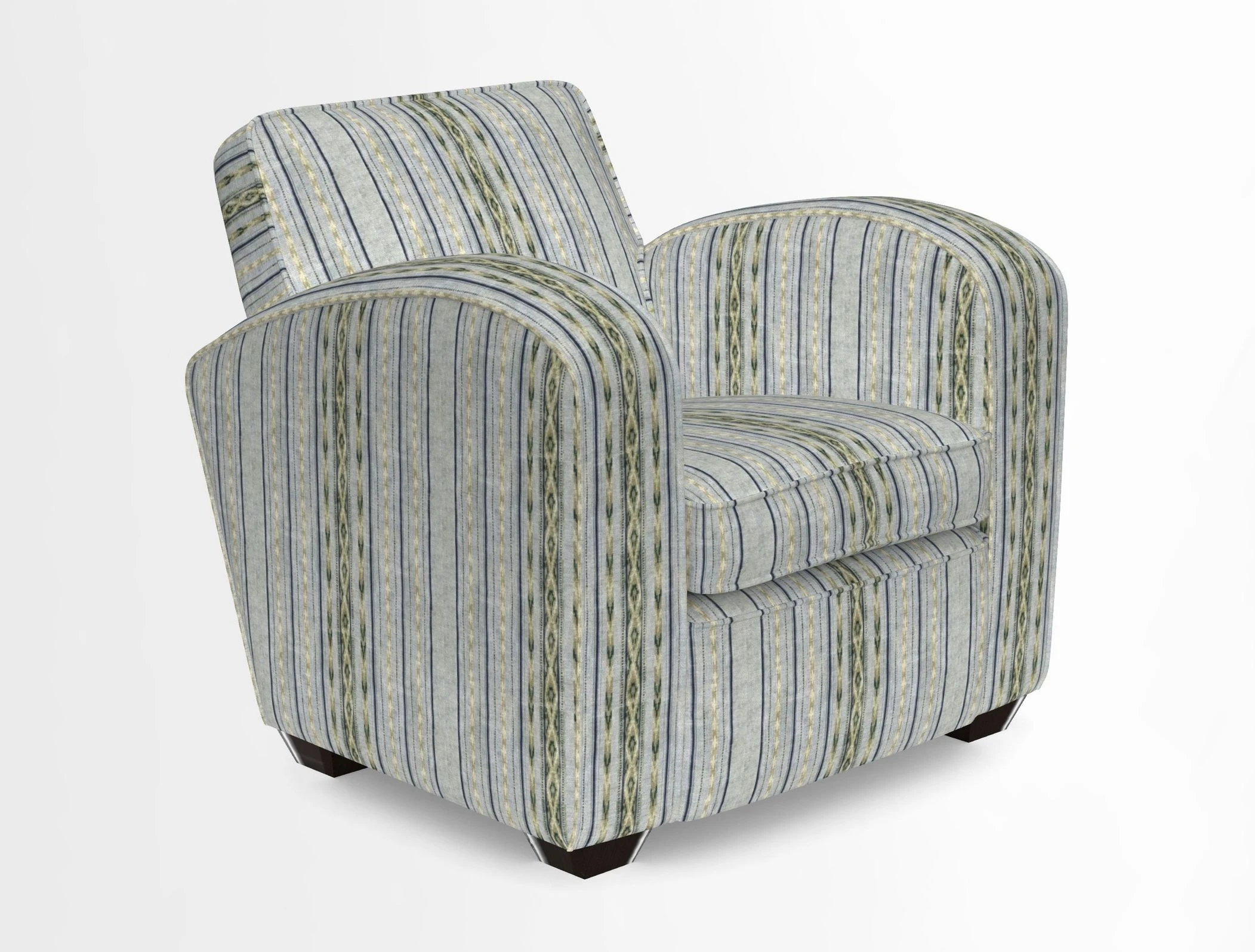 Montmartre Chair in V&A Brompton Collection Ikat Morning Blue