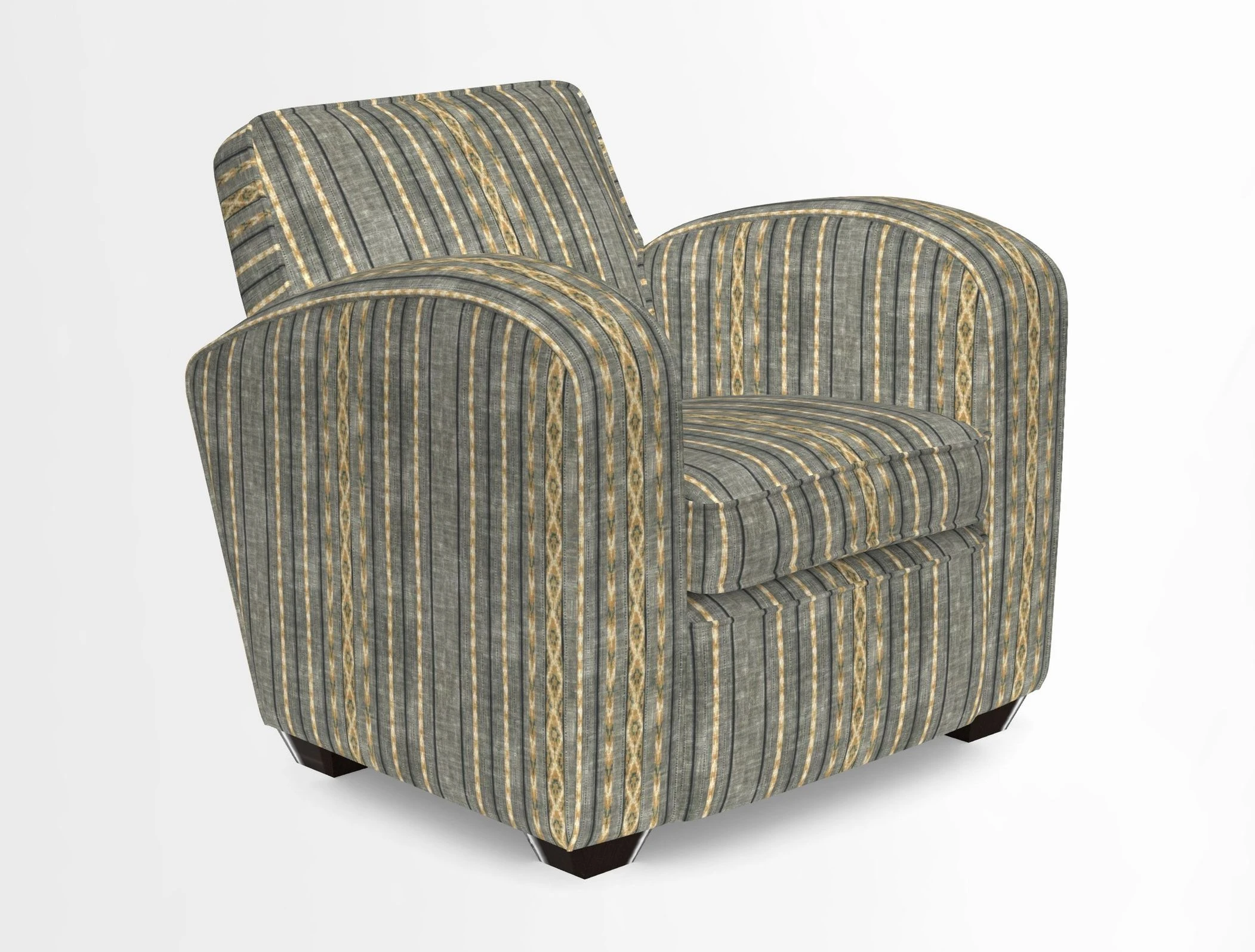 Montmartre Chair in V&A Brompton Collection Ikat Morning Blue