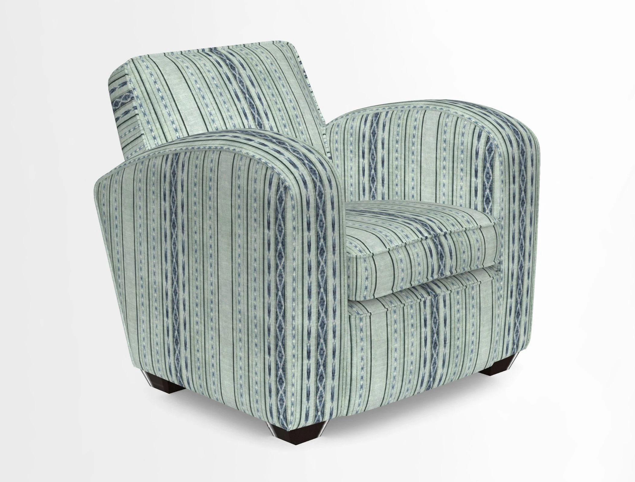 Montmartre Chair in V&A Brompton Collection Ikat Morning Blue