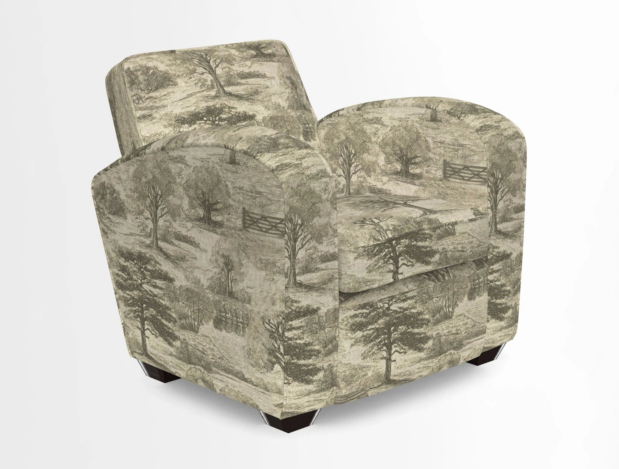 Montmartre Chair in V&A Brompton Collection Ikat Morning Blue