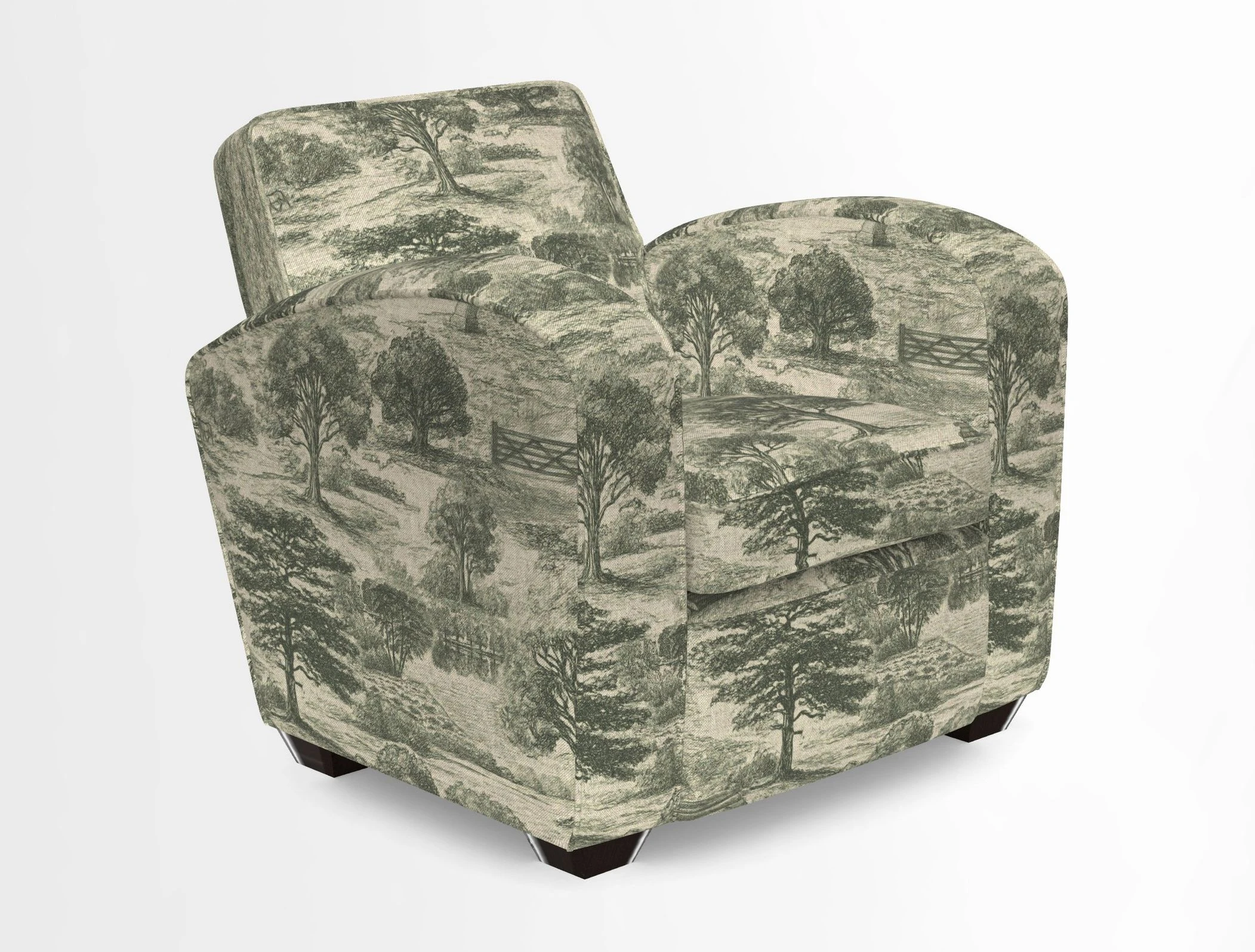 Montmartre Chair in V&A Brompton Collection Ikat Morning Blue