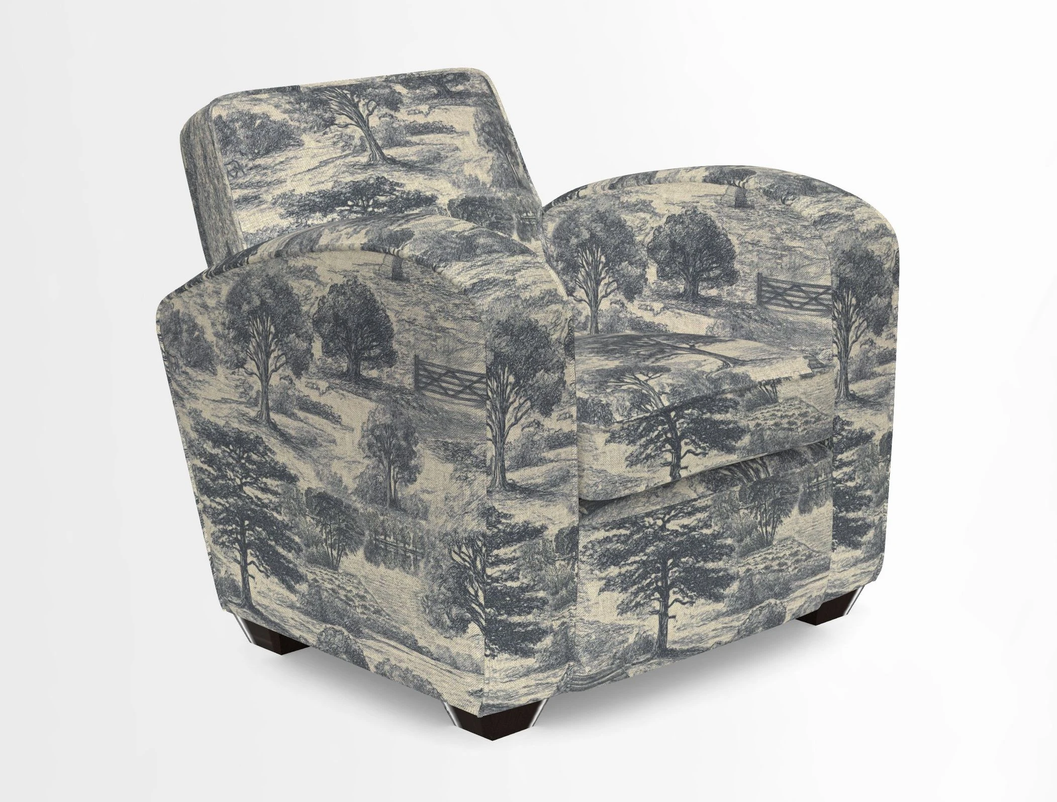 Montmartre Chair in V&A Brompton Collection Ikat Morning Blue