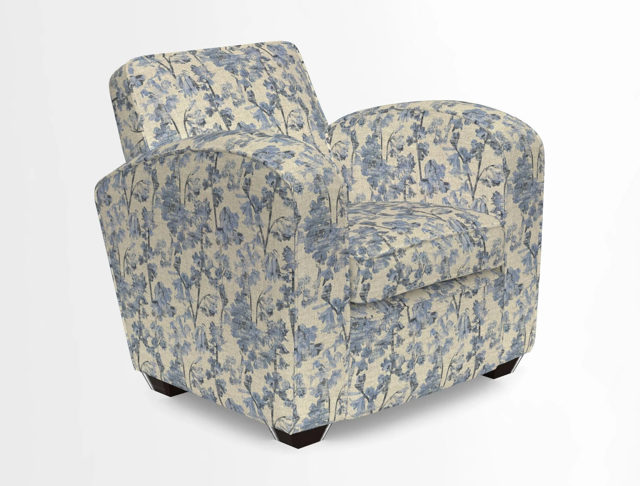 Montmartre Chair in V&A Brompton Collection Ikat Morning Blue