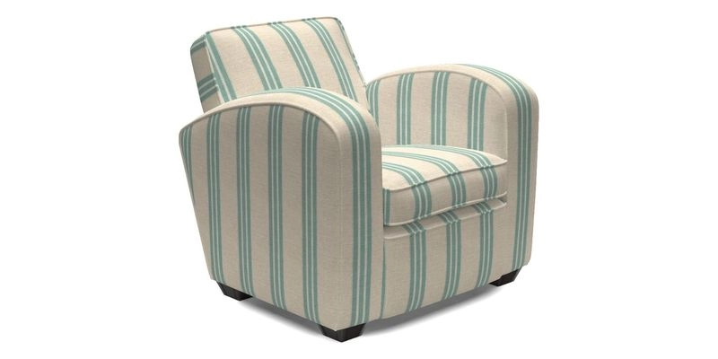 Montmartre Chair in V&A Brompton Collection Ikat Morning Blue